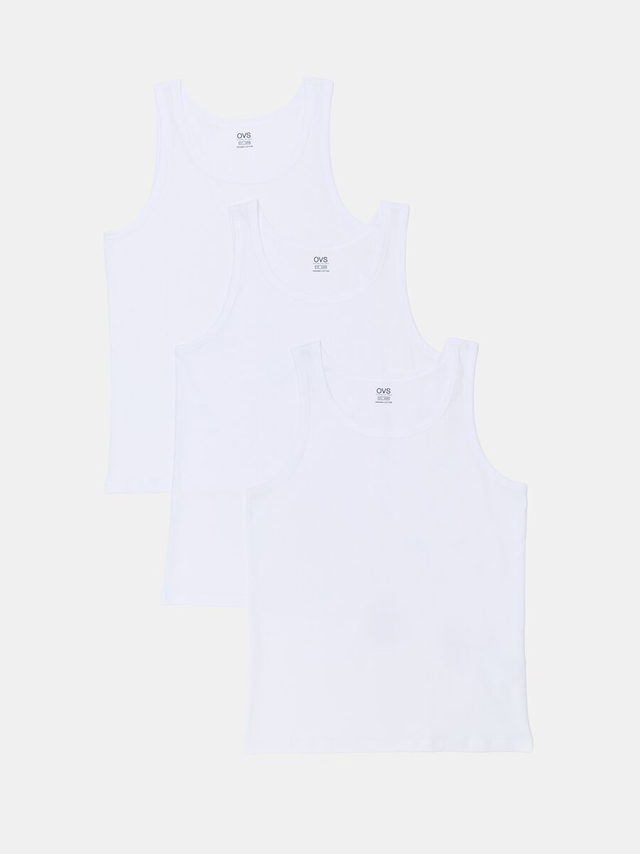 Three-pack racerback vests in organic cotton_4