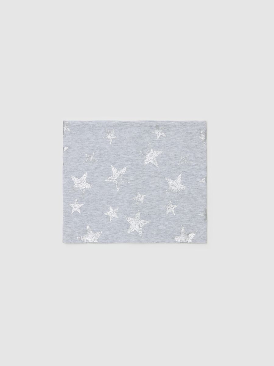 Jersey neck warmer with stars print_0