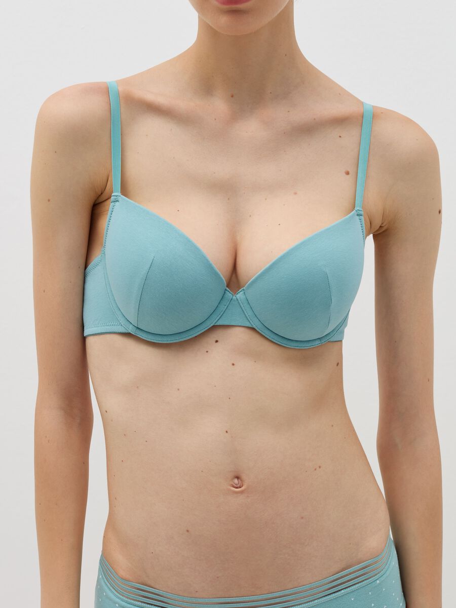 The Padded bra in stretch organic cotton_1