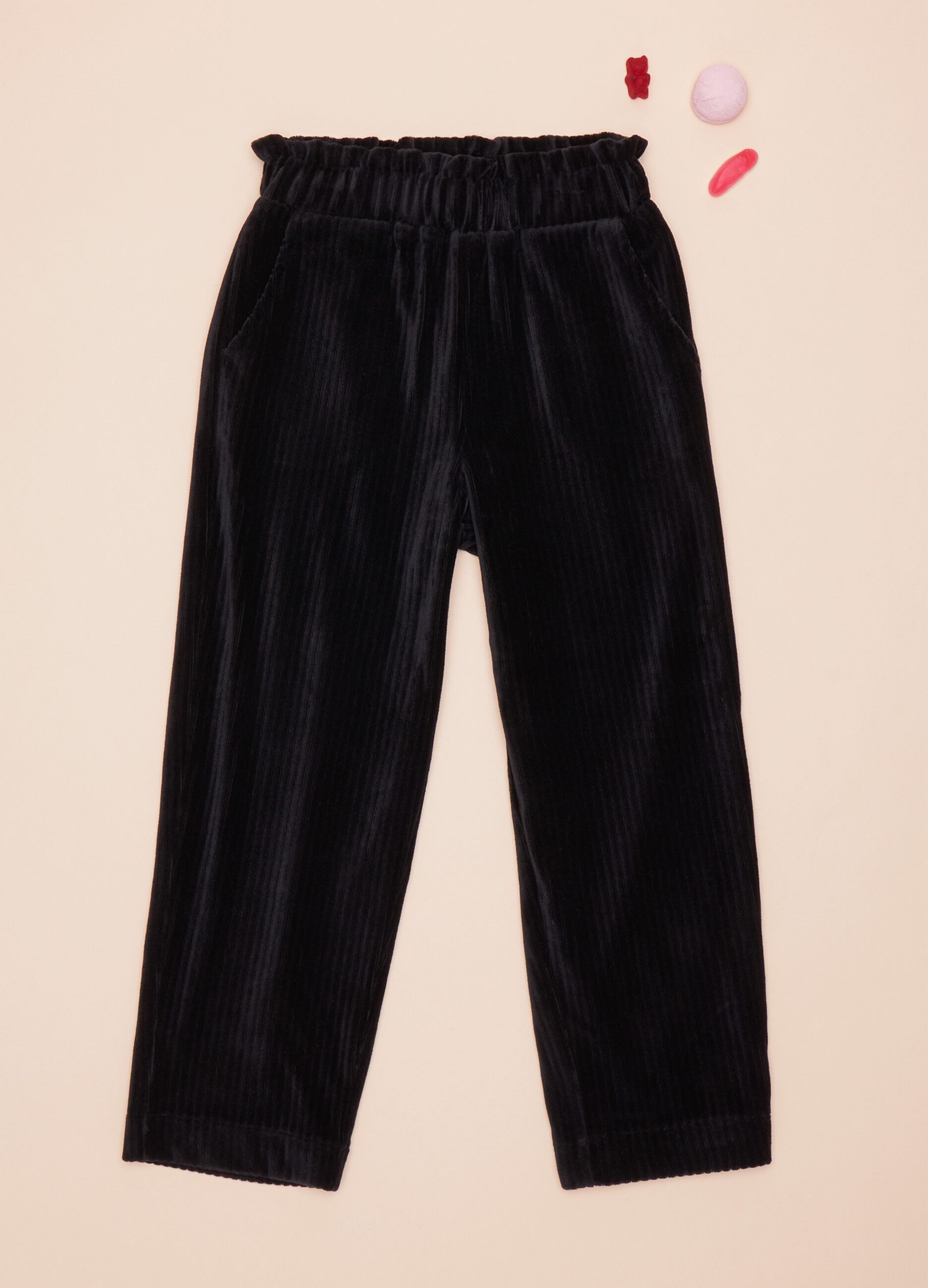 Ribbed chenille trousers