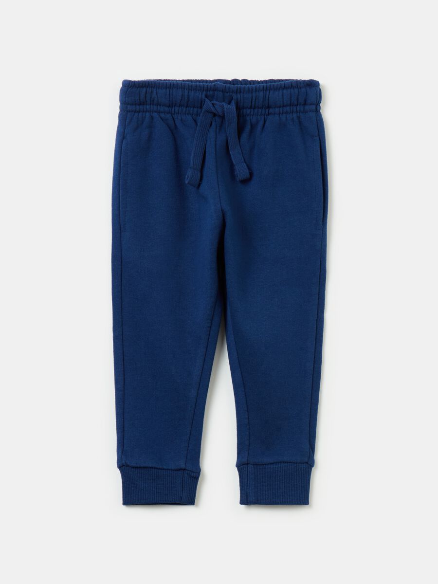 Fleece joggers with drawstring_0