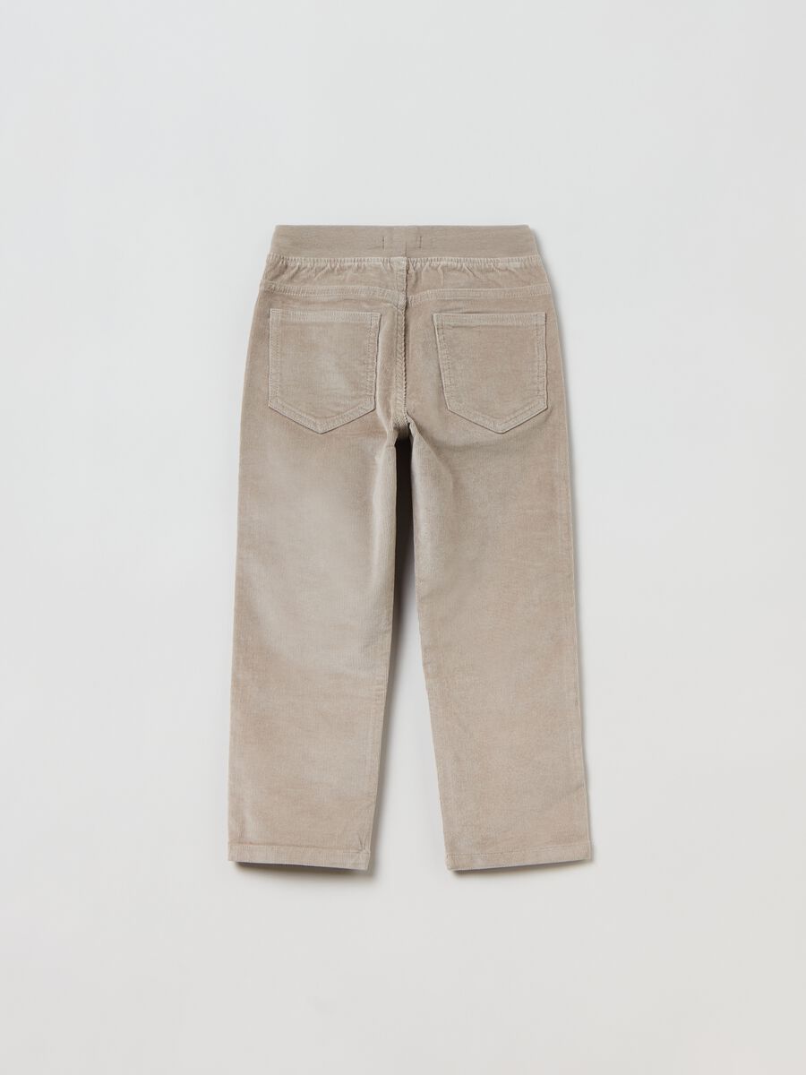 Joggers in corduroy con coulisse_1