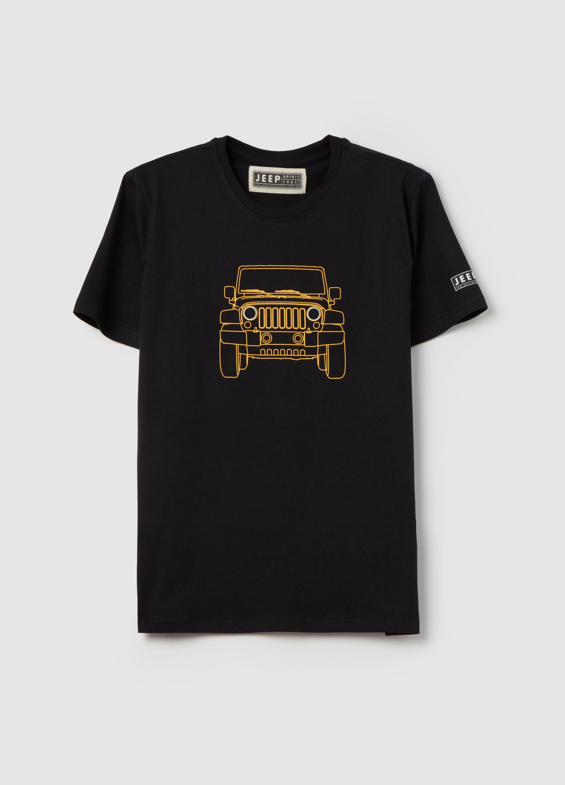 Cotton T-shirt with Jeep print