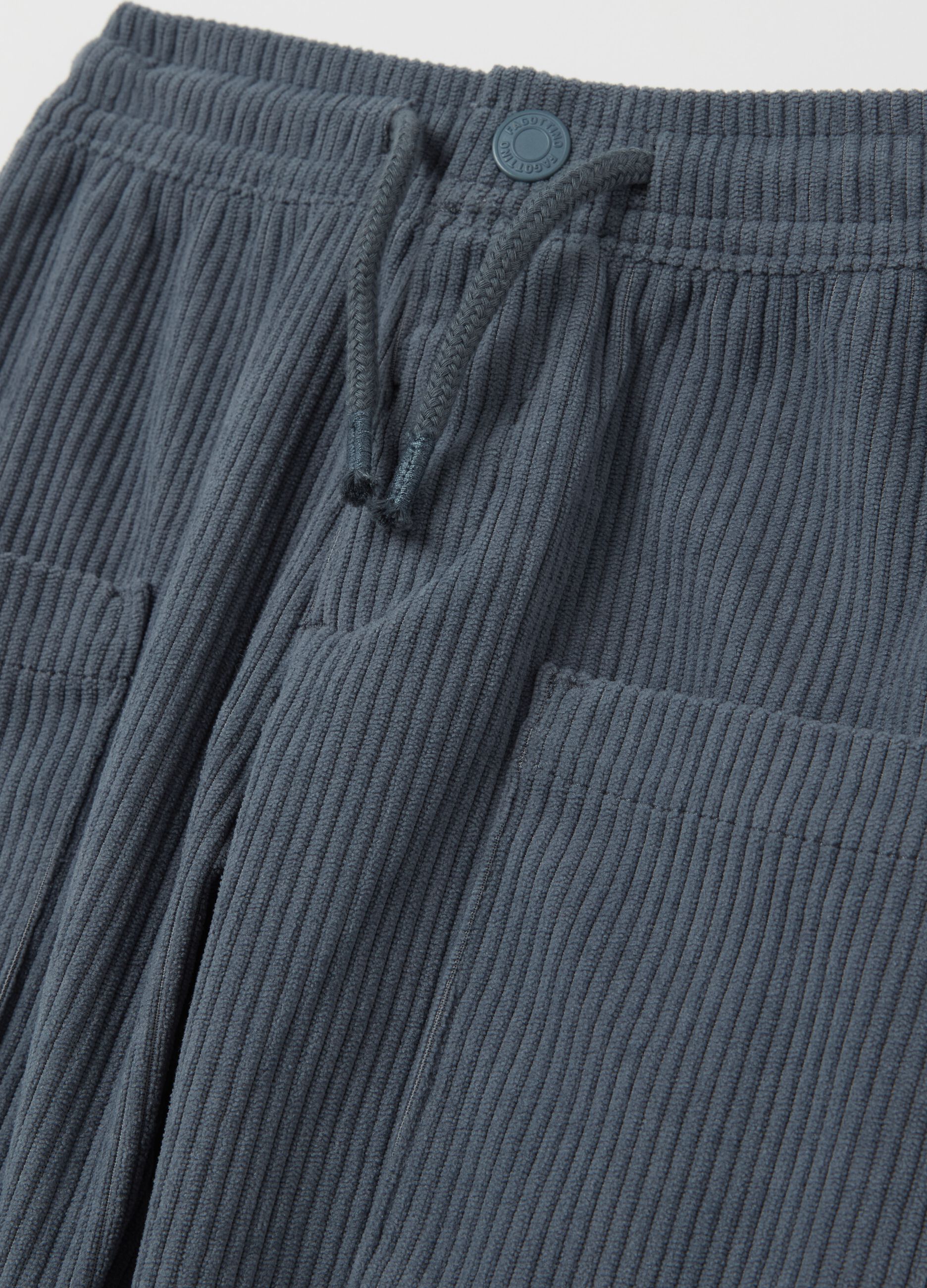 Corduroy jogger trousers with pockets