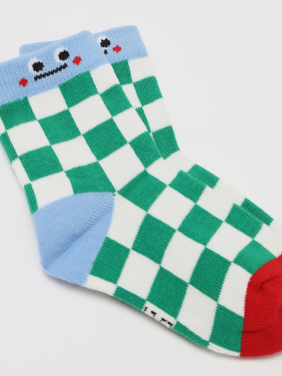 Three-pair pack socks in organic cotton with small monsters_1