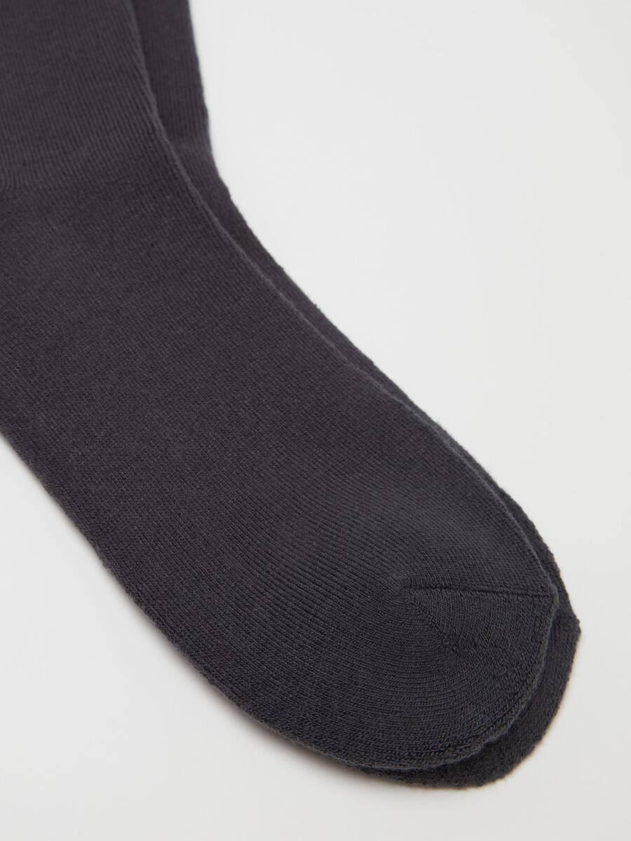 Two-pair pack short solid colour socks_1