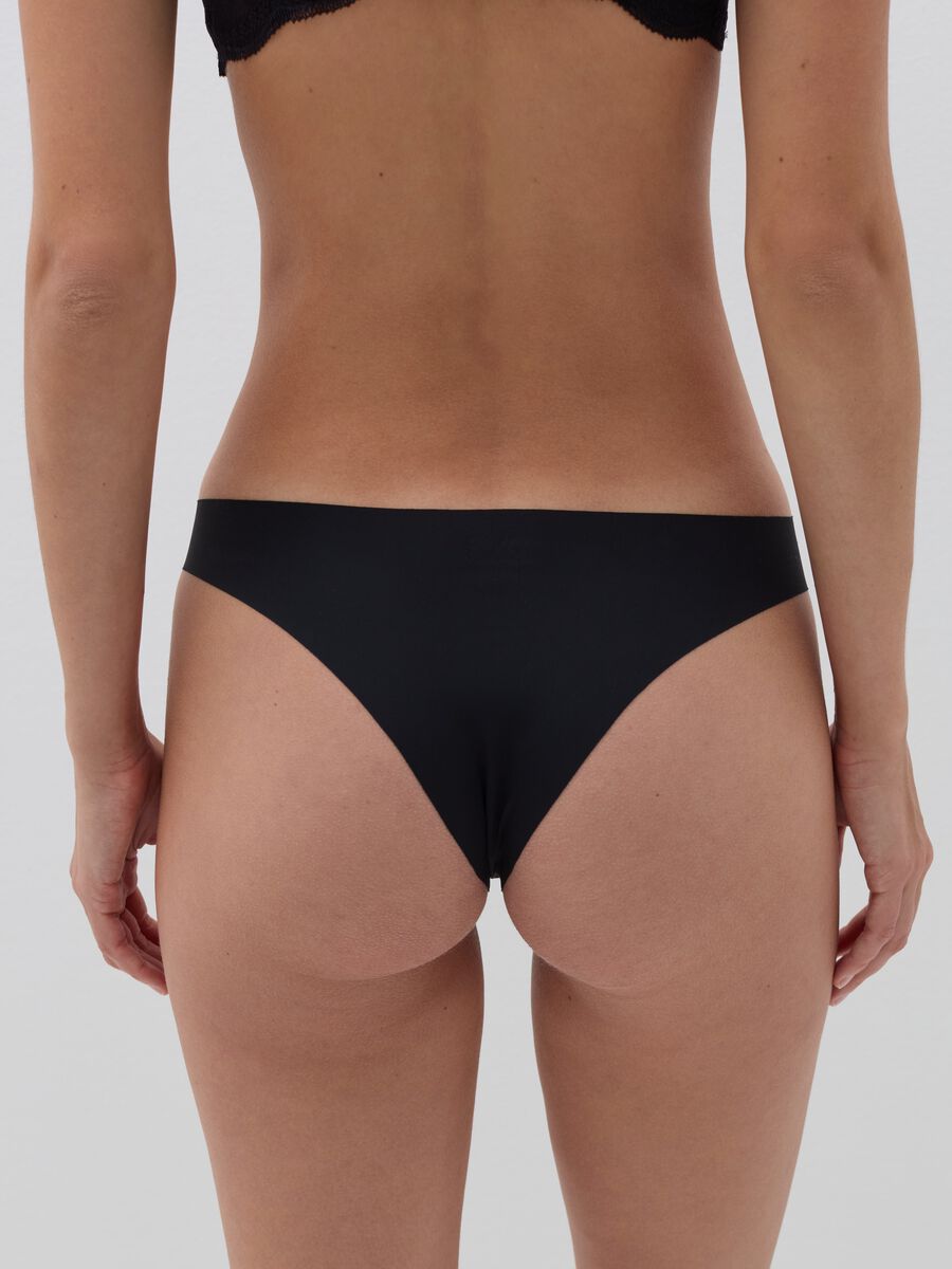 Microfibre Brazilian-cut briefs with lace cut detail_3