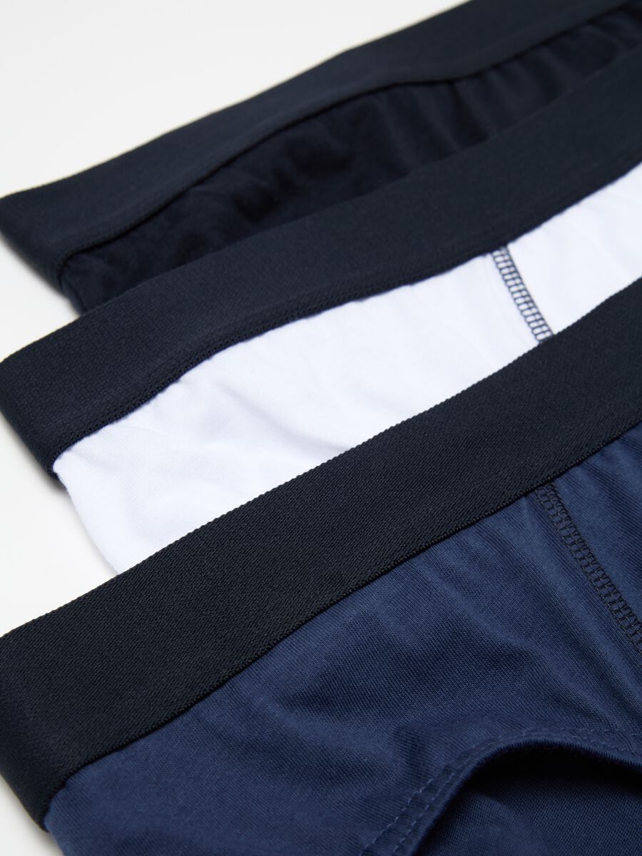 Five-pack briefs in organic cotton with external elastic_0