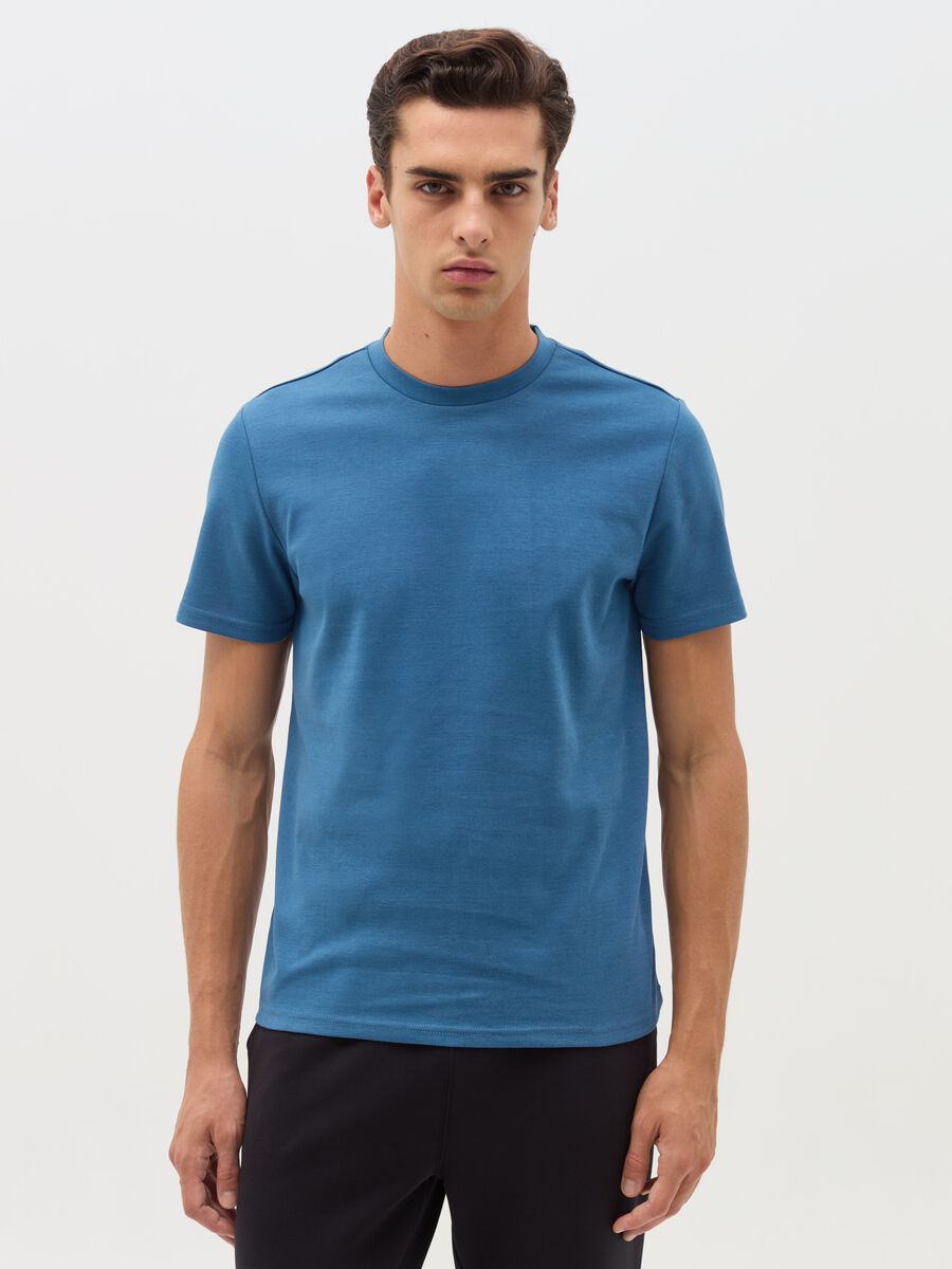 Stretch T-shirt with round neck_1