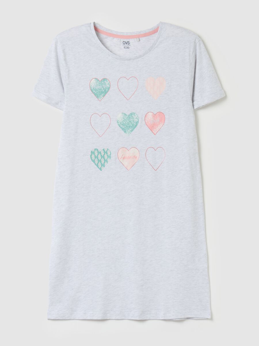 Short nightdress with hearts print_0