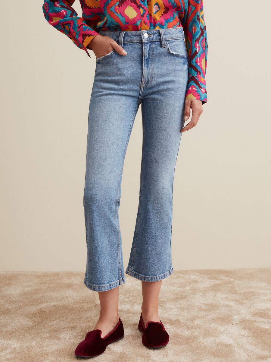 Jeans cropped flare fit_1
