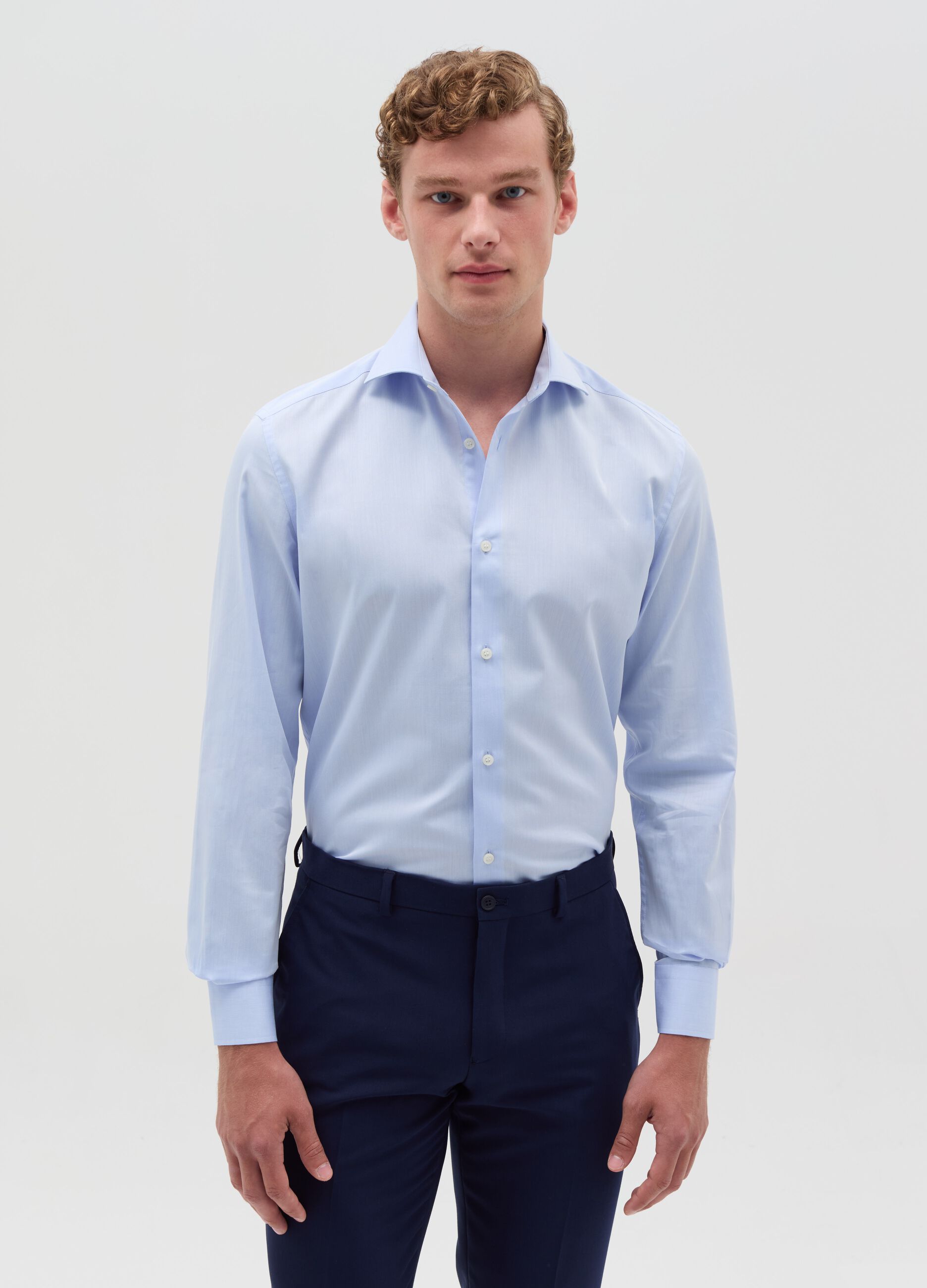 Slim-fit shirt in cotton