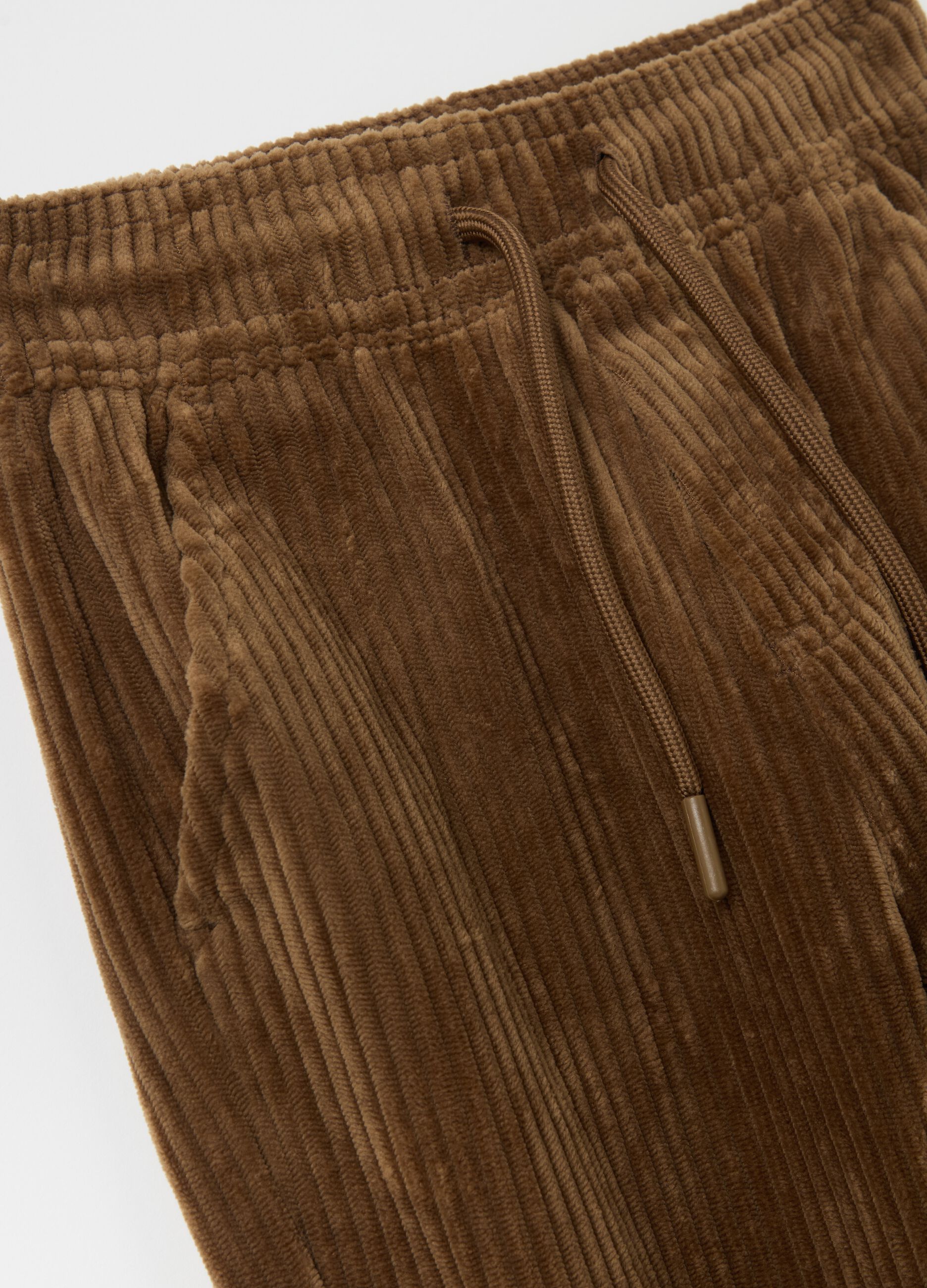 Corduroy jogger trousers with drawstring