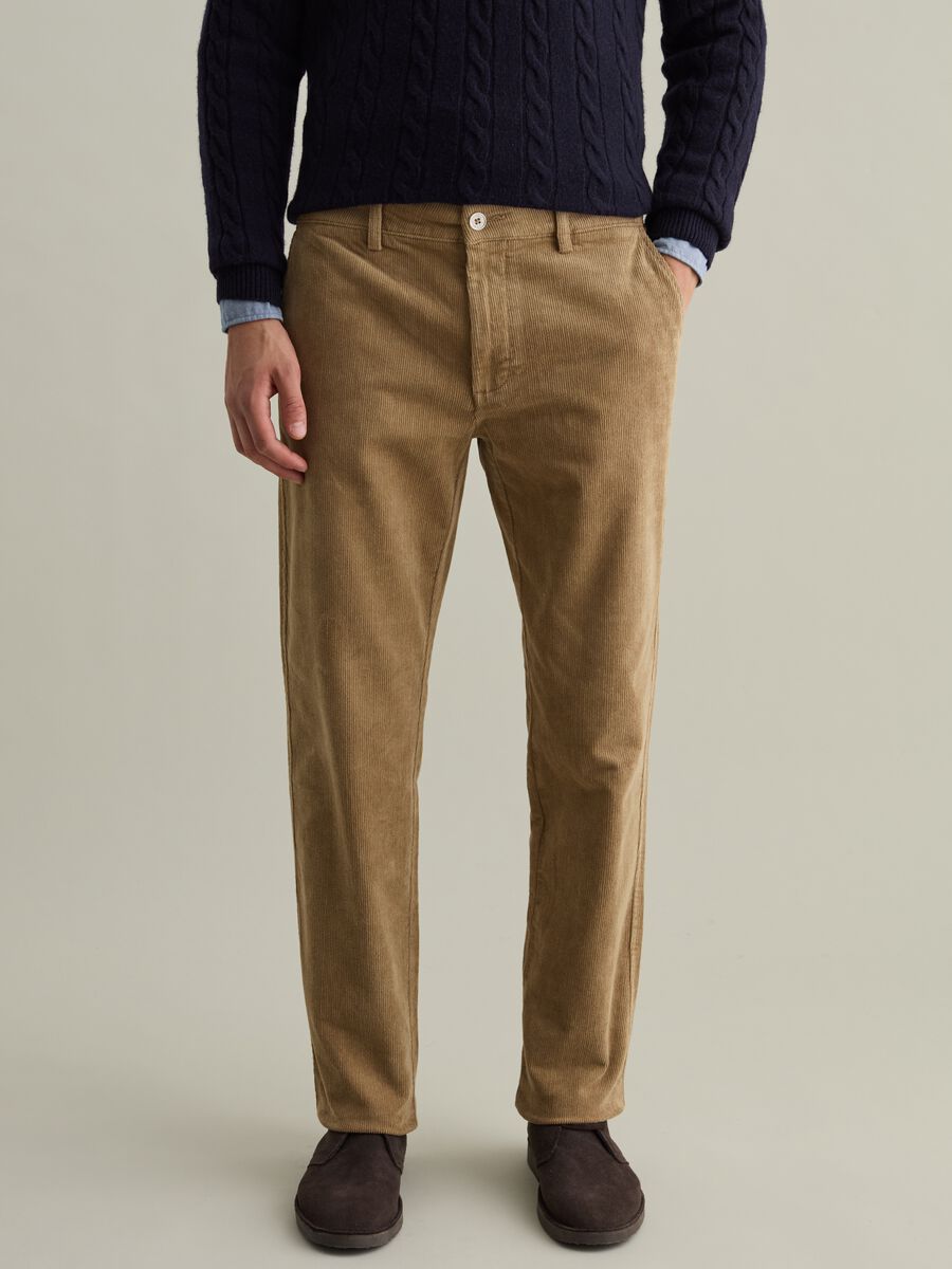 Corduroy chino trousers_1