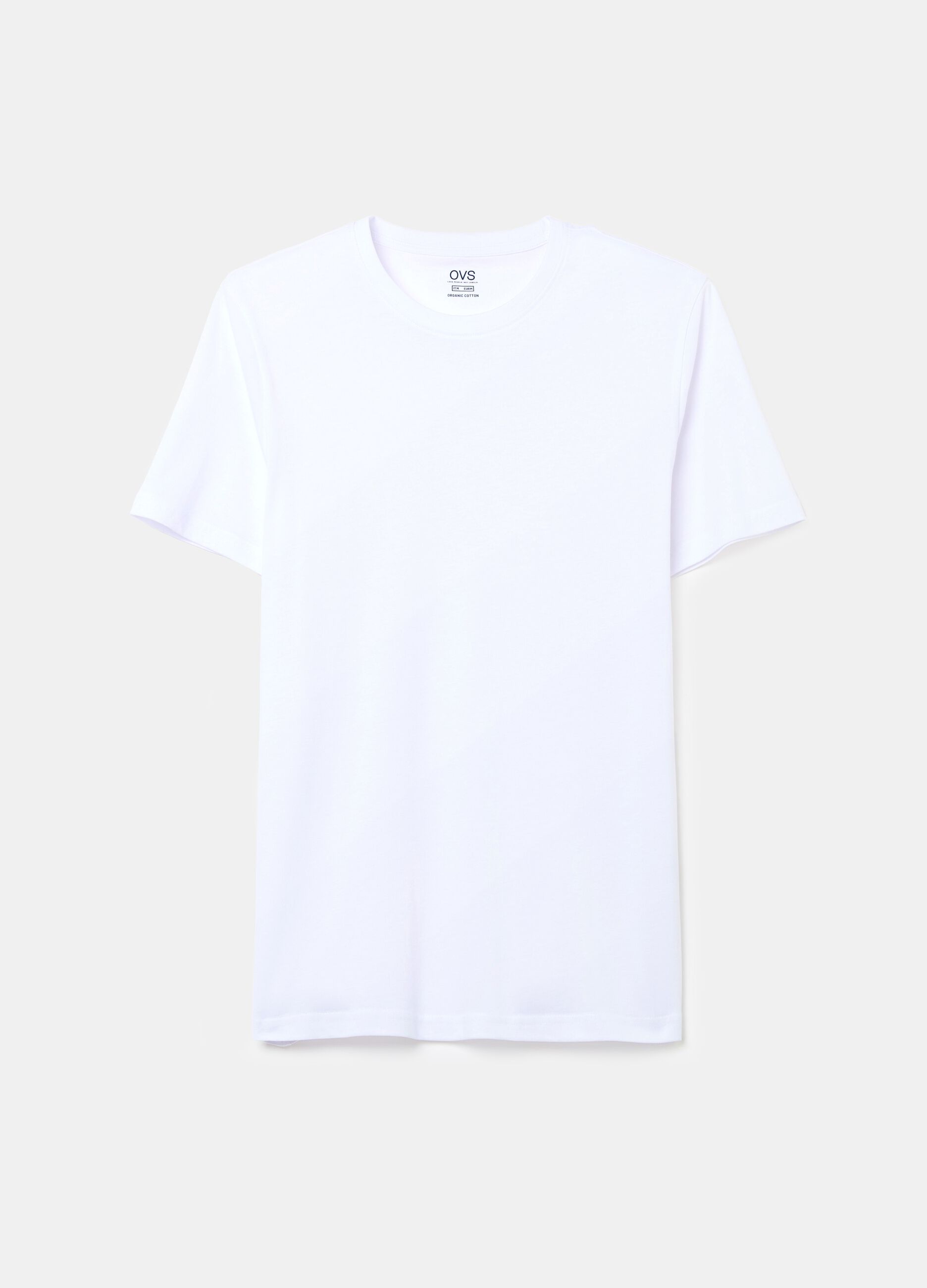 Organic cotton undershirt with round neck