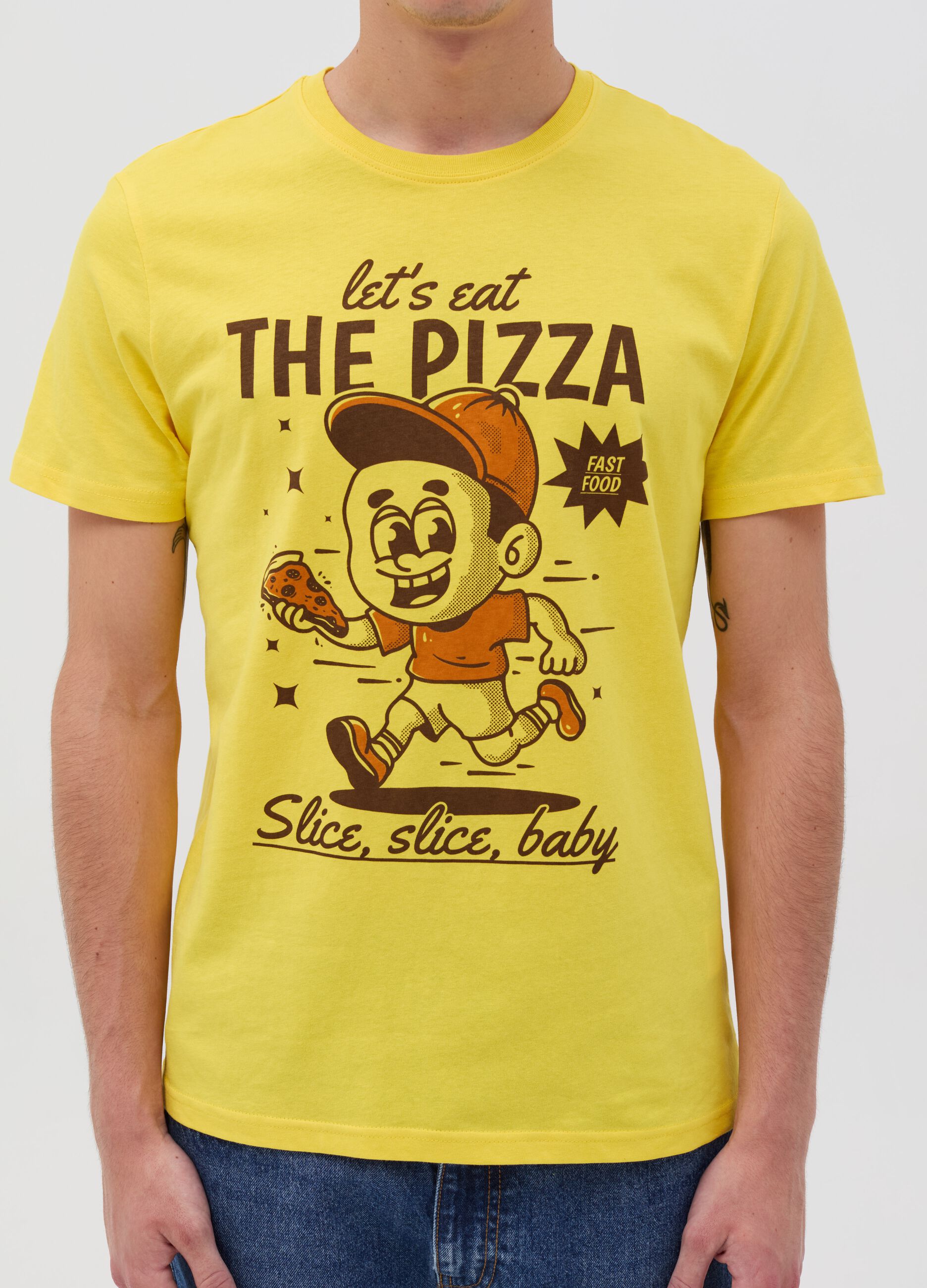 T-shirt with fast food print