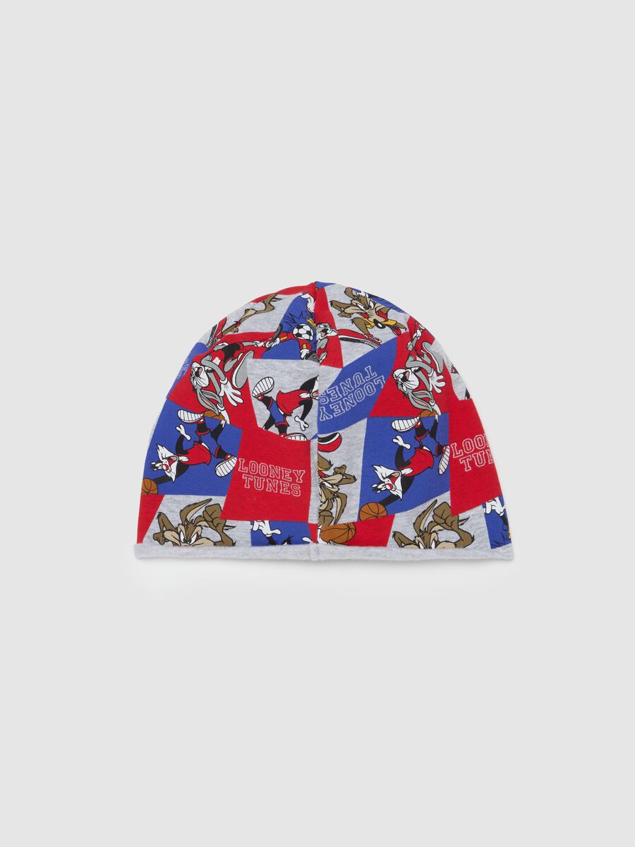 Stretch cotton hat with Wile E. Coyote print_1