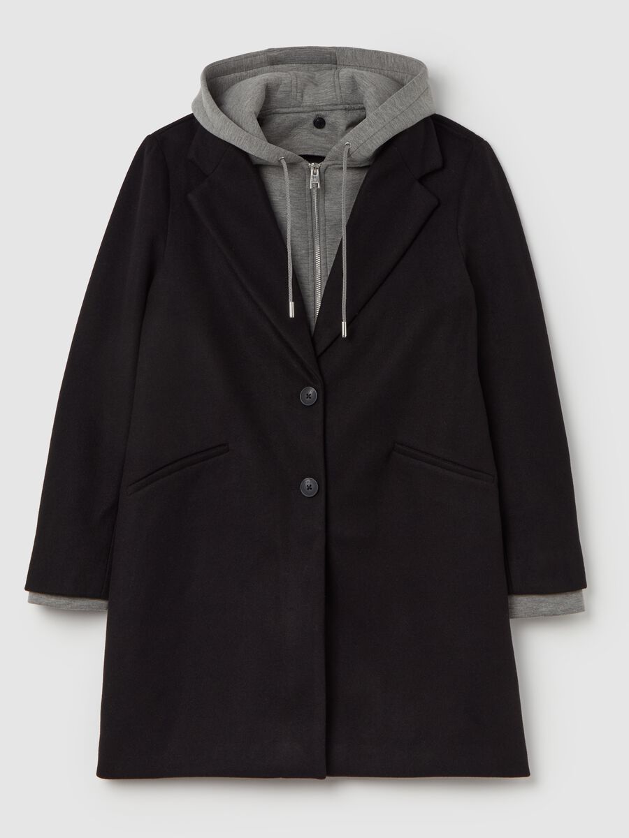 Coat with full-zip lining in fleece_4