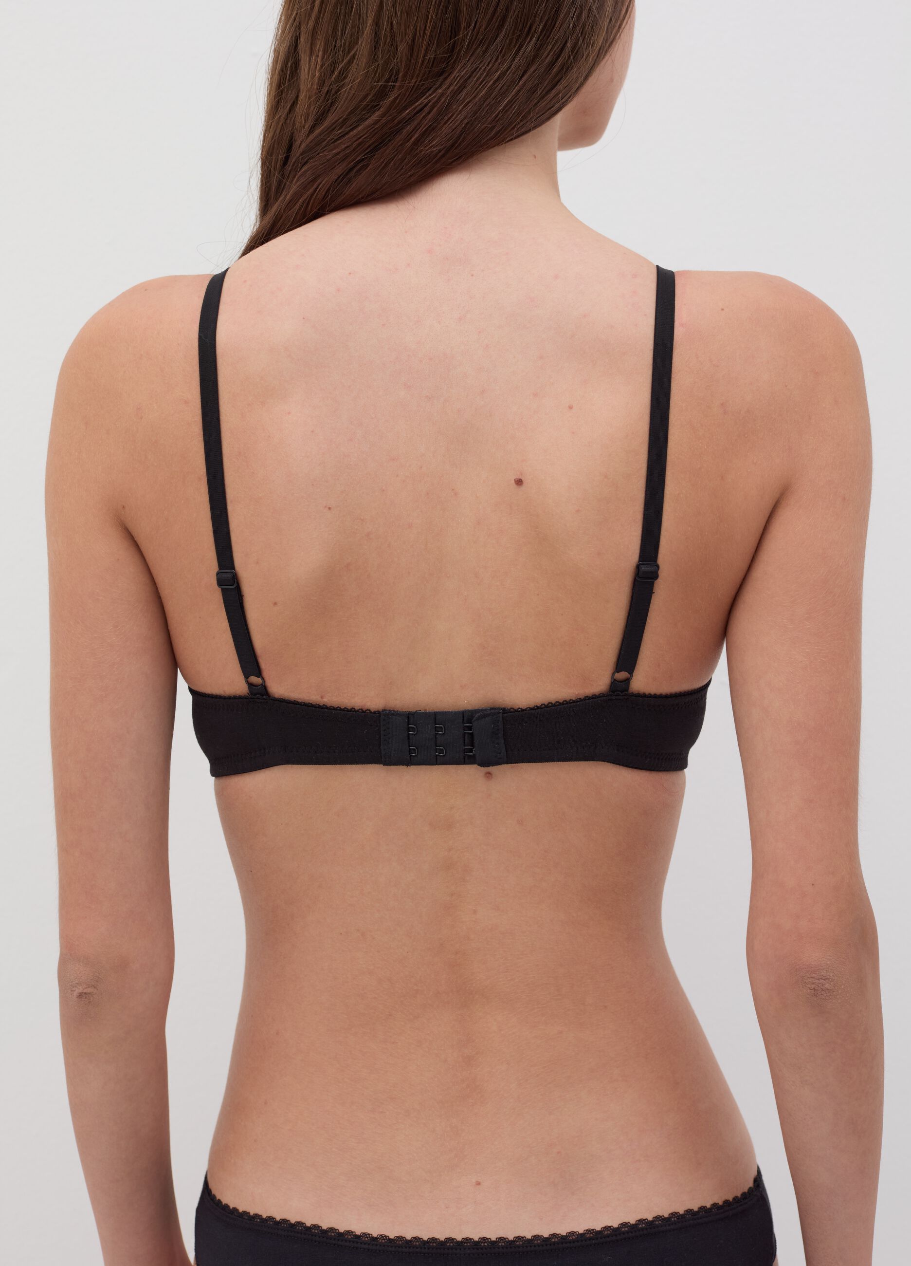 The Triangle stretch cotton triangle bra