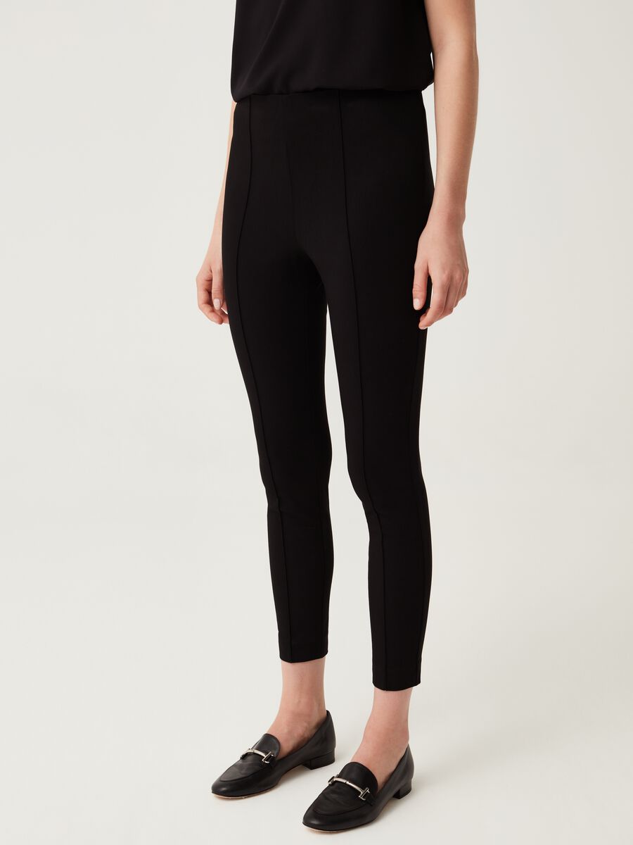 Express Stylist Super High Waisted Pinstripe Pleated Ankle Pant