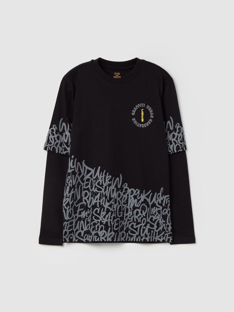 Long-sleeved T-shirt with print_0