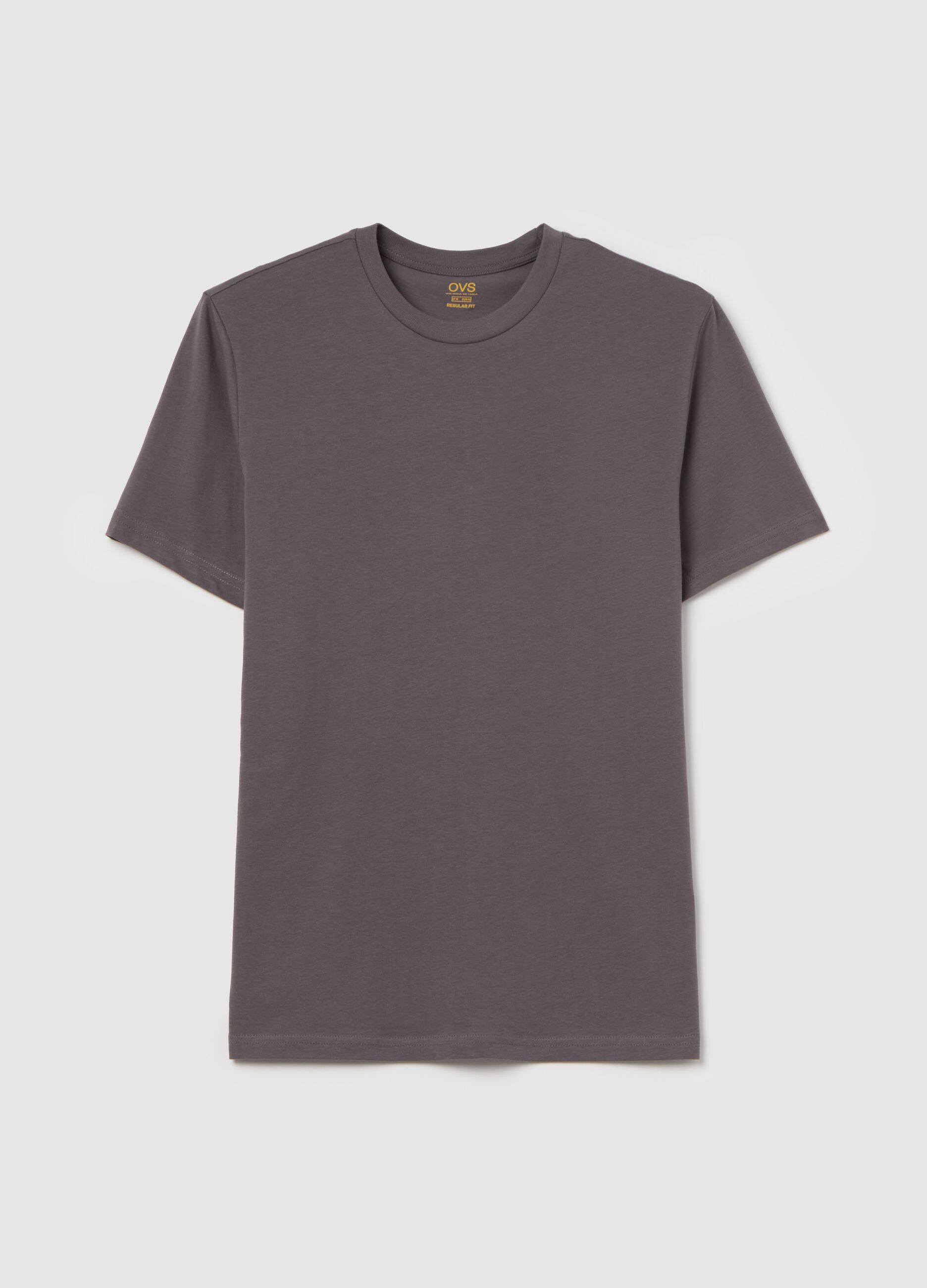 Cotton T-shirt with round neck