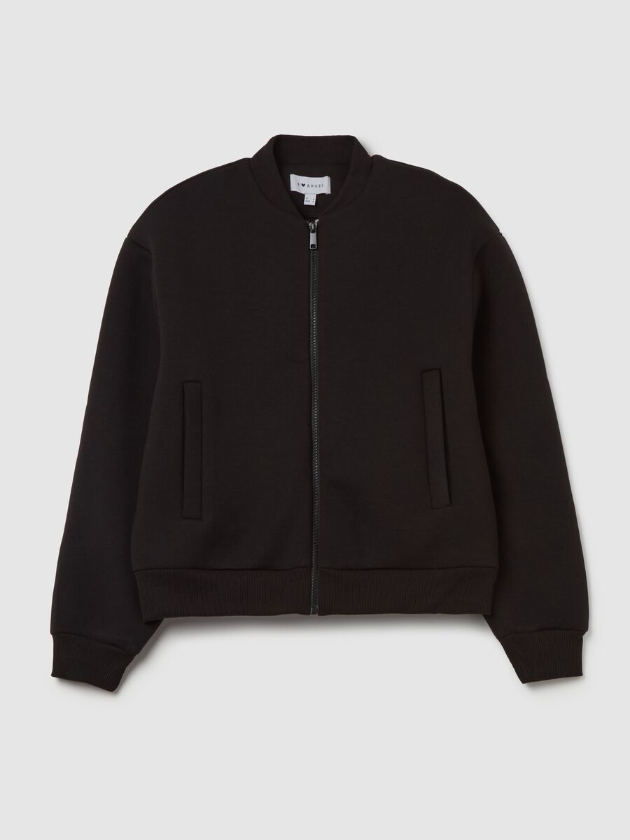 Neoprene bomber jacket with zip_4