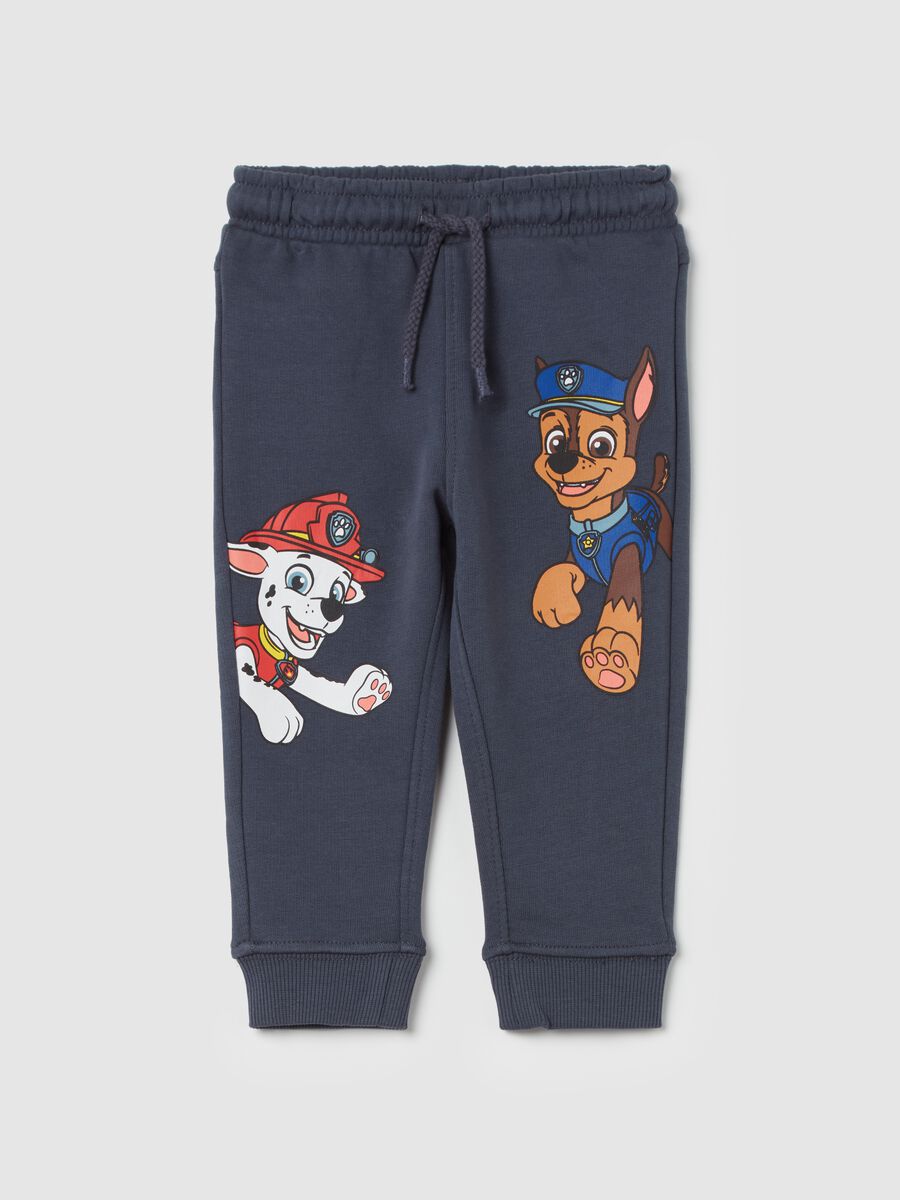 Cotton joggers with Paw Patrol print_0