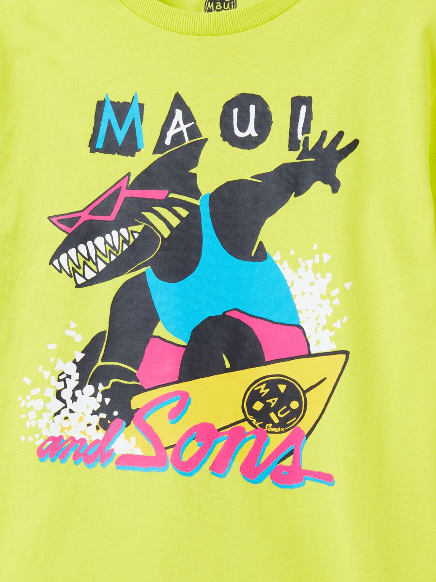 T-shirt with Maui and Sons shark print_2
