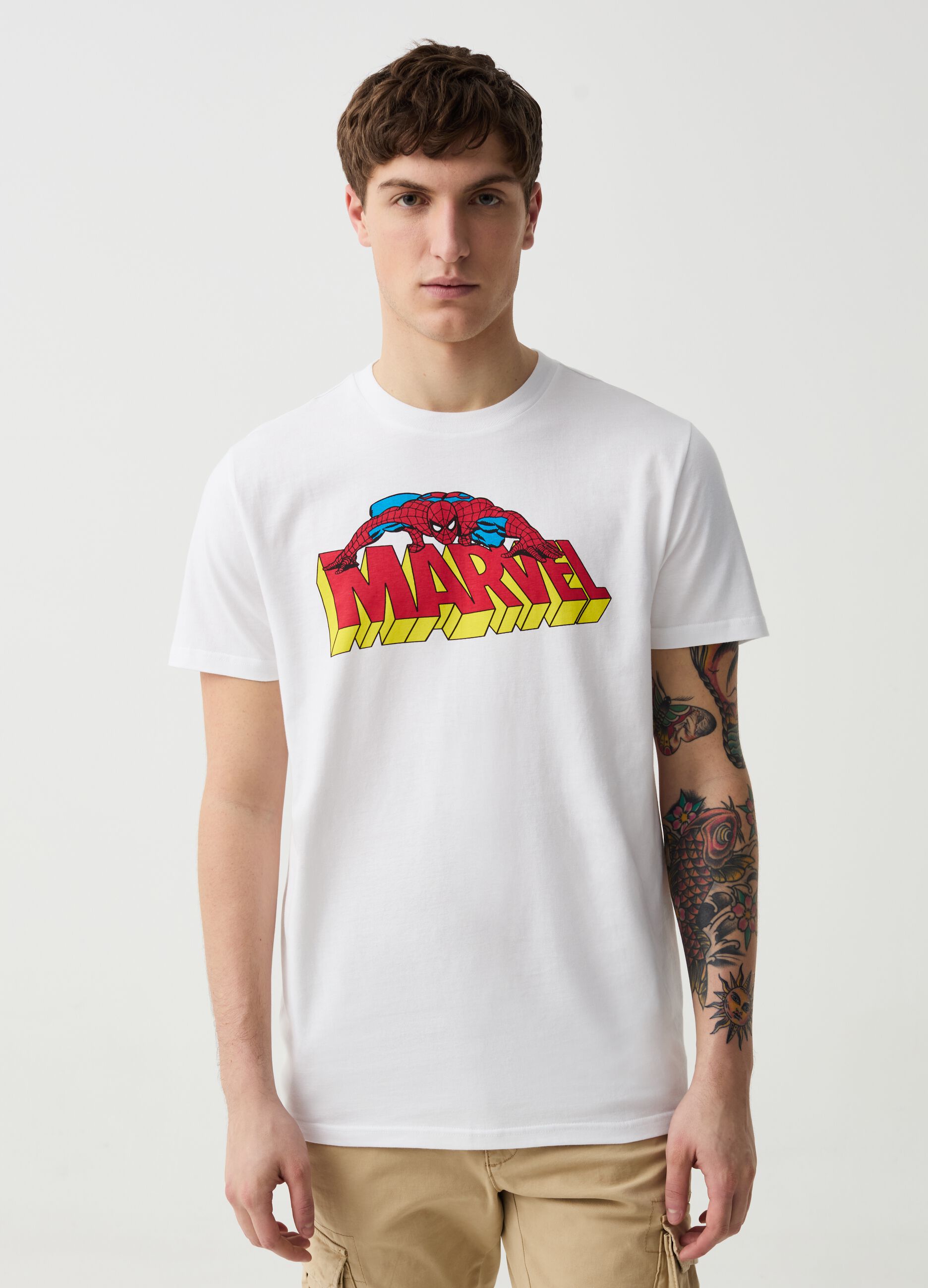 Camiseta de algodón con estampado Spider-Man
