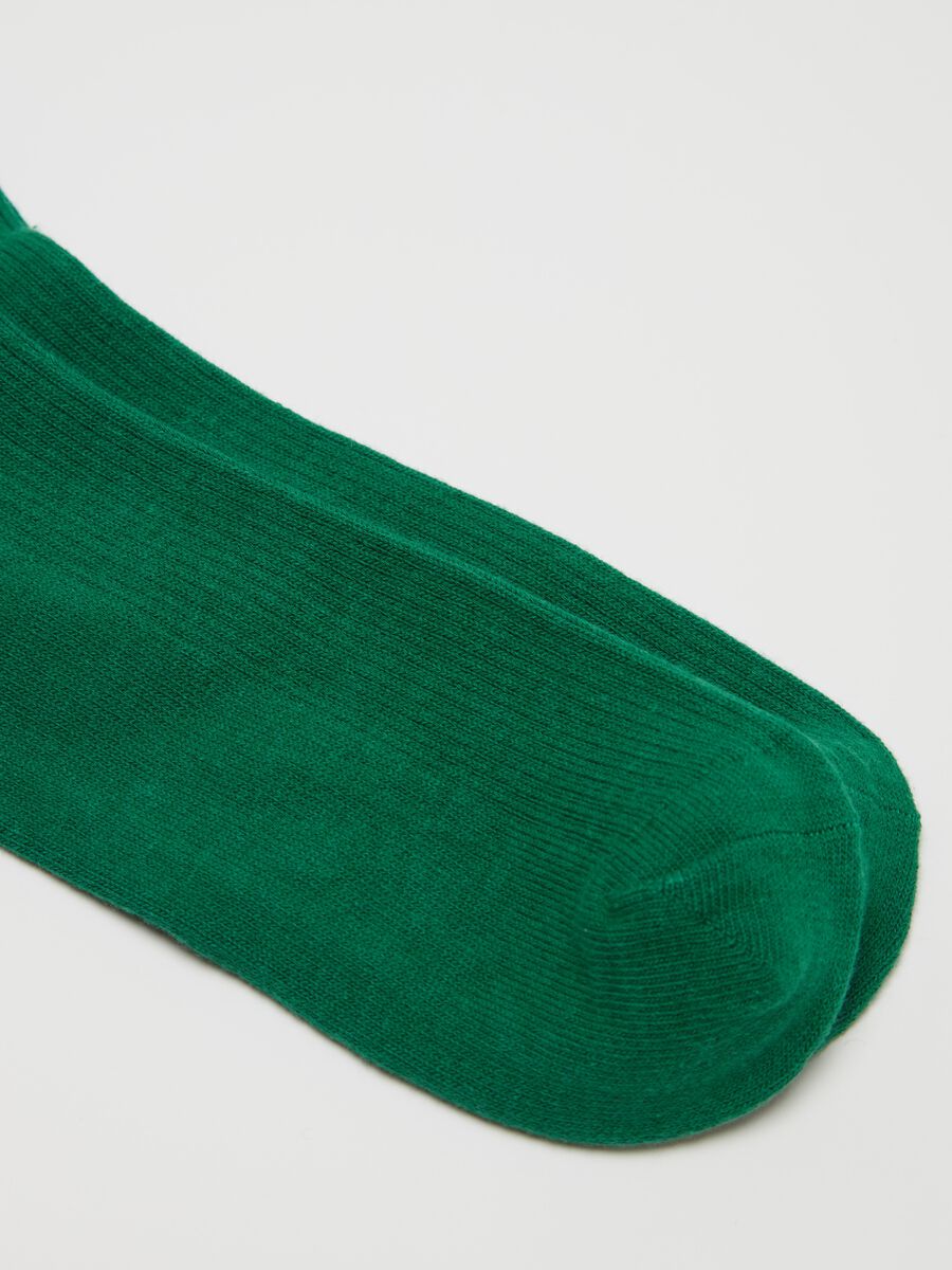 Stretch midi socks with ribbing_2