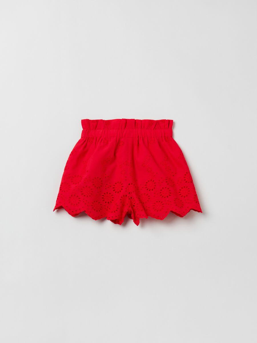 Shorts in broderie anglaise cotton_1