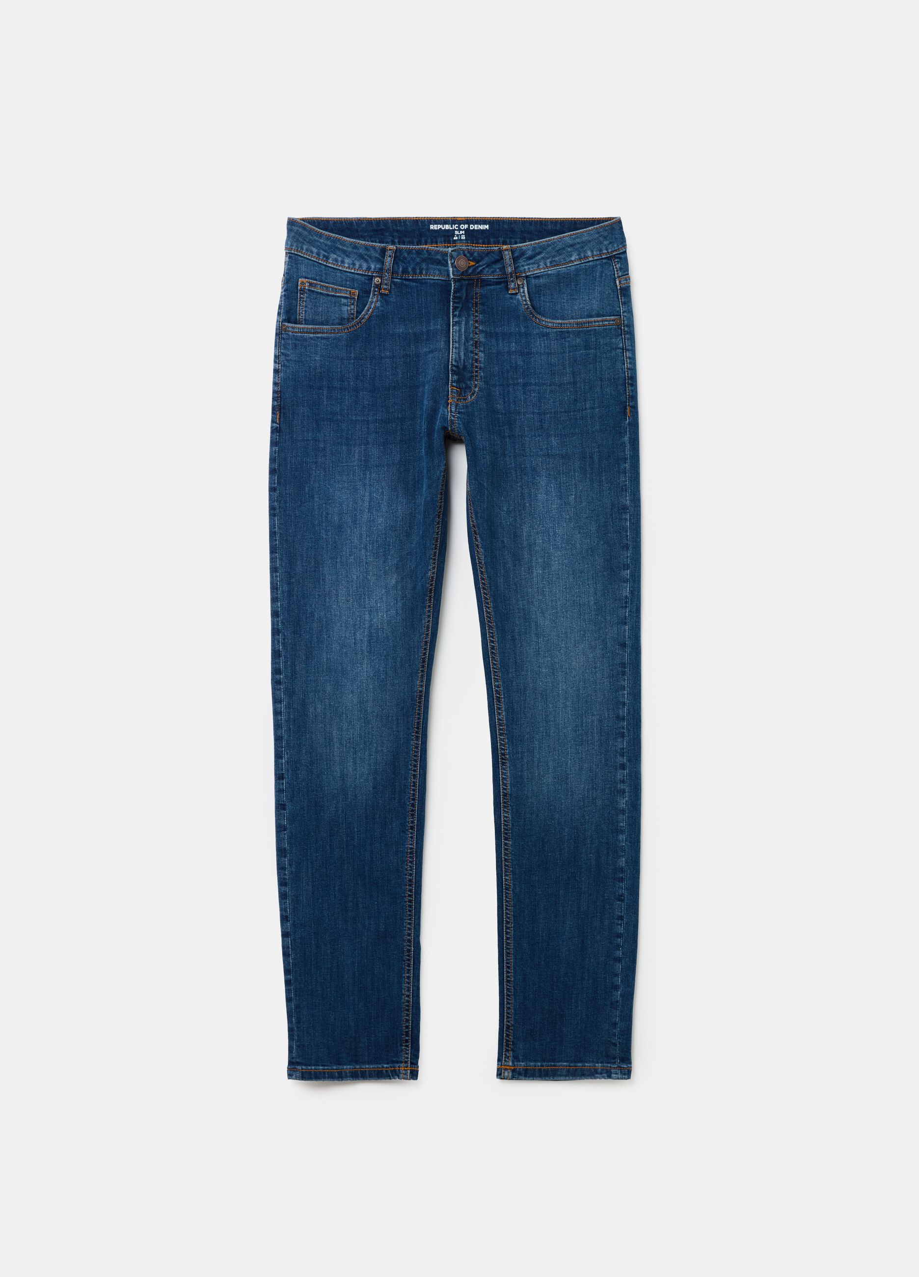 Slim-fit stretch jeans with five pockets