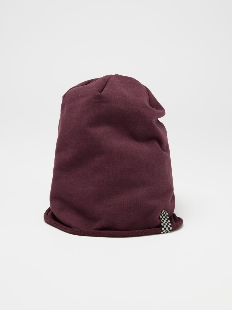 Solid colour hat in French terry_2