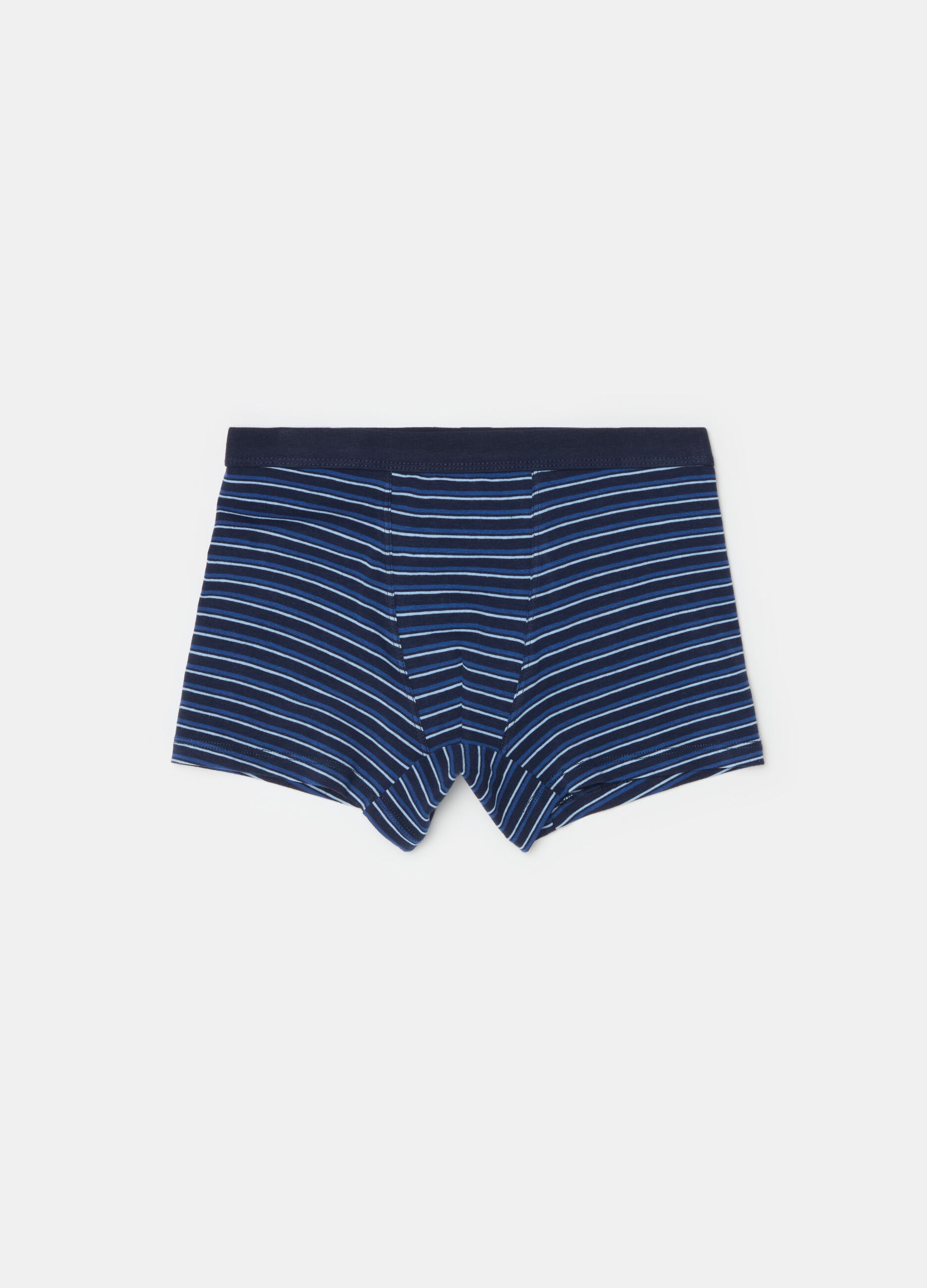 Striped organic cotton boxer shorts