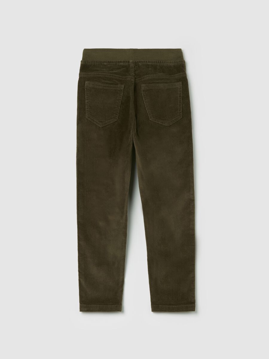 Corduroy joggers with drawstring_1