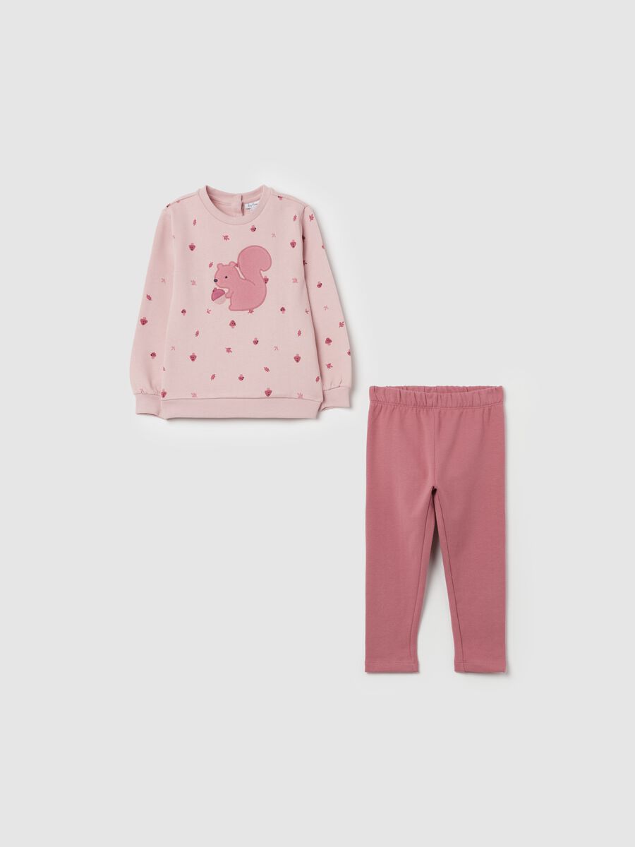 Jogging set with embroidered squirrel and print_0