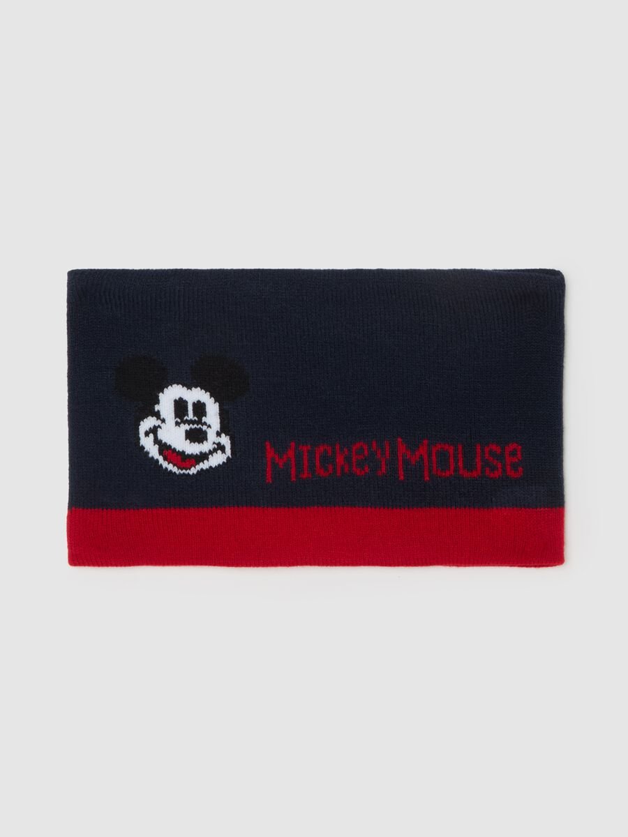 Knit neck warmer with Mickey Mouse design_0