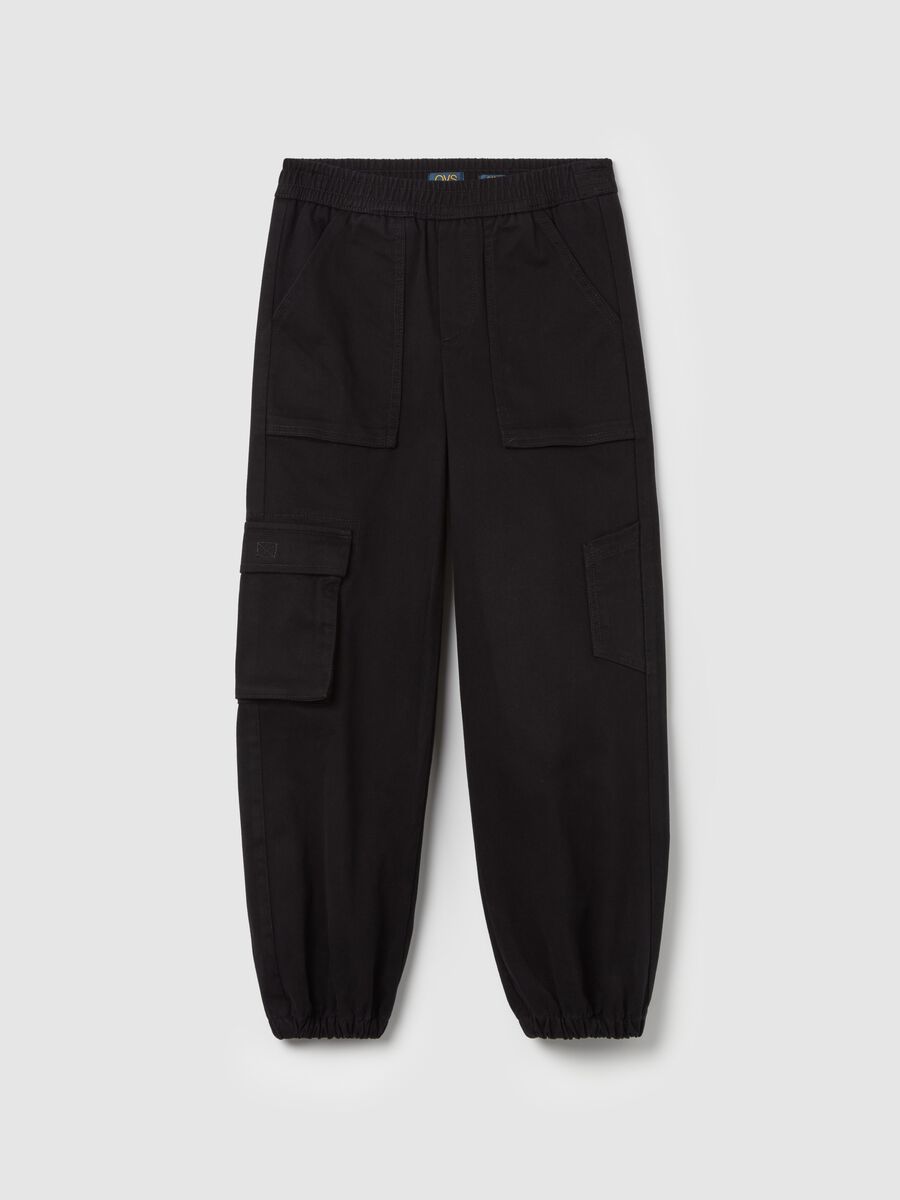 Cargo trousers in cotton drill_0