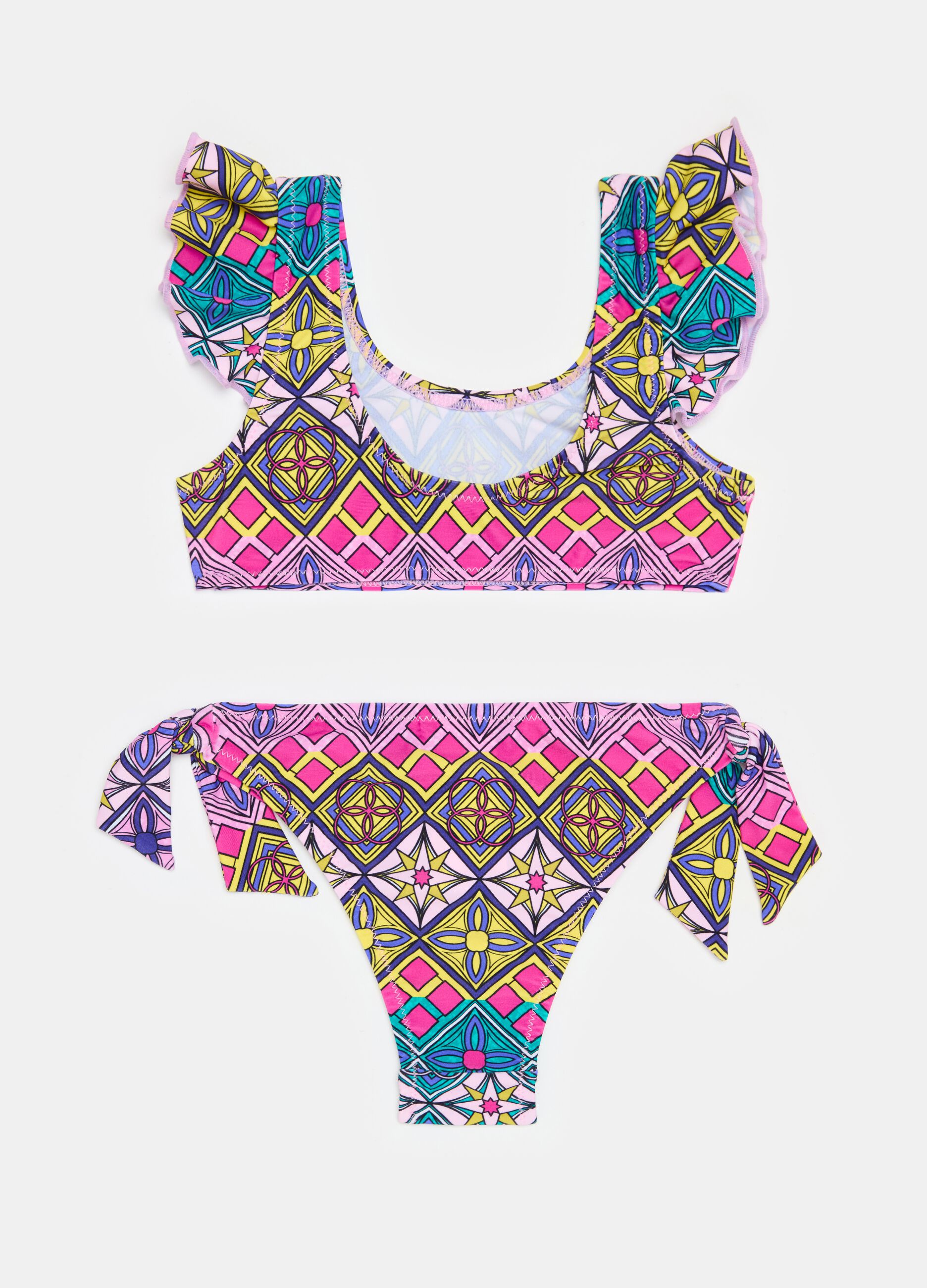 Bikini with ethnic pattern