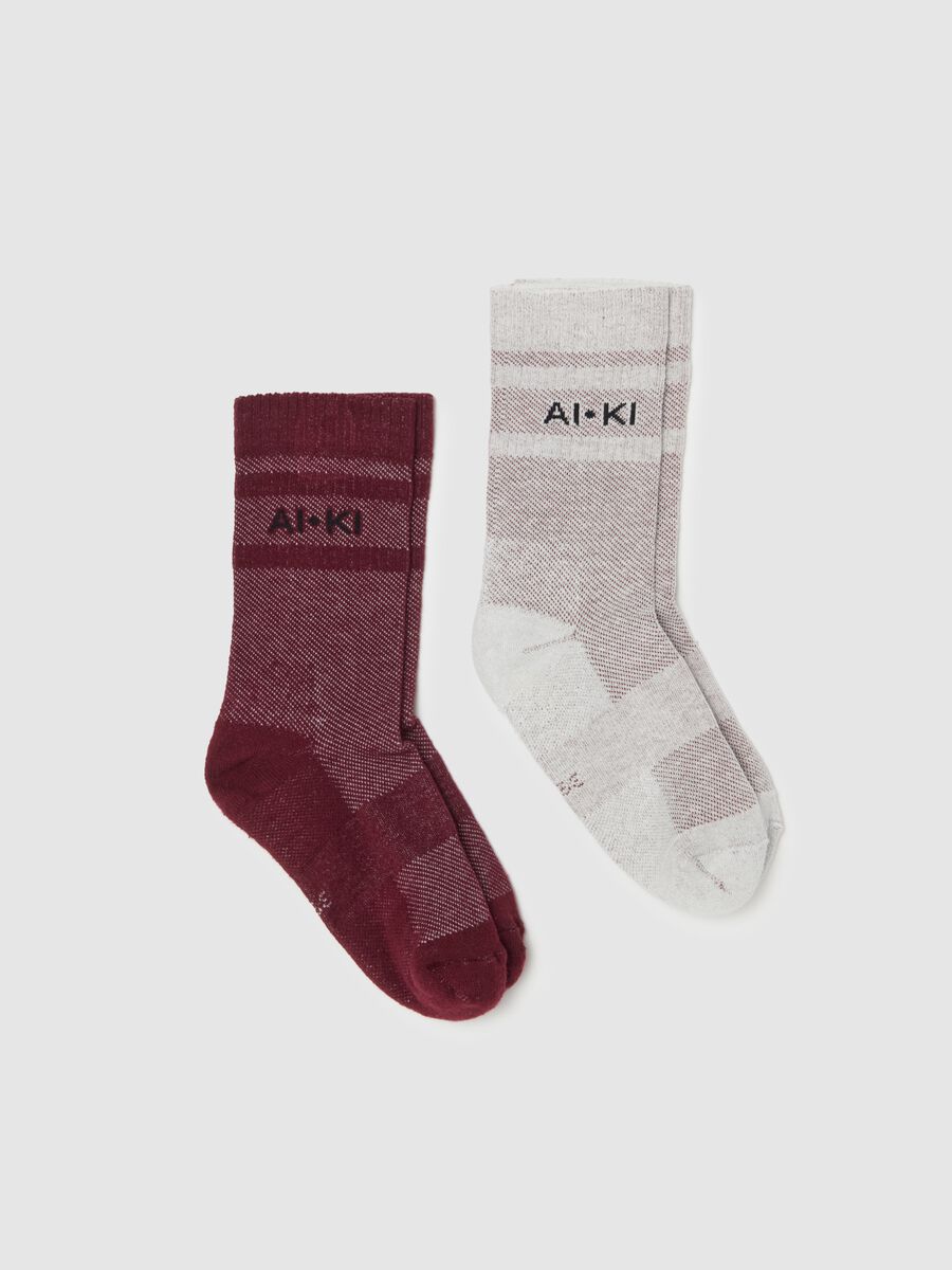 Two-pair pack midi socks with logo_0