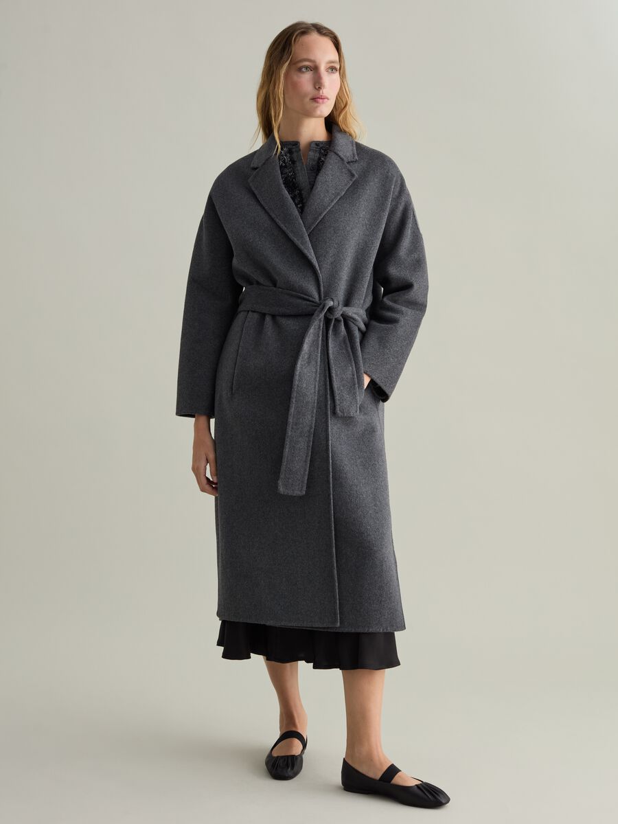 Contemporary long coat with belt_1