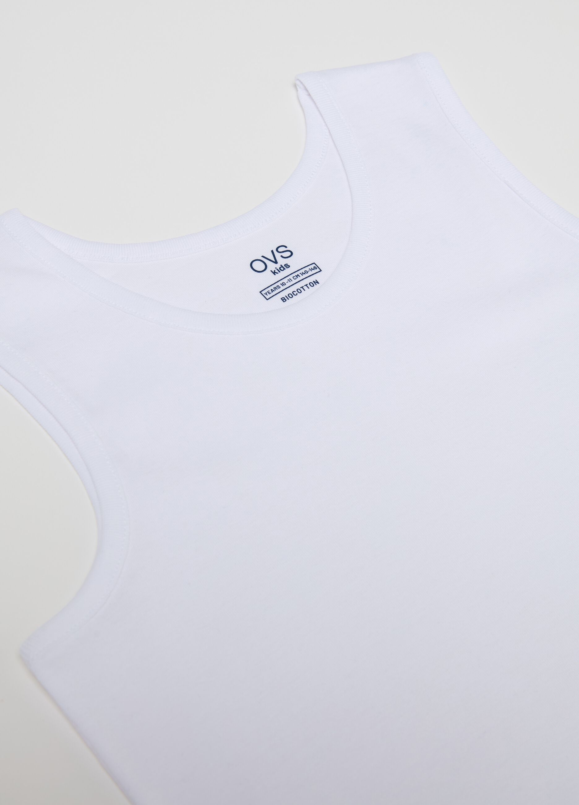 Two-pack racerback vests in organic cotton