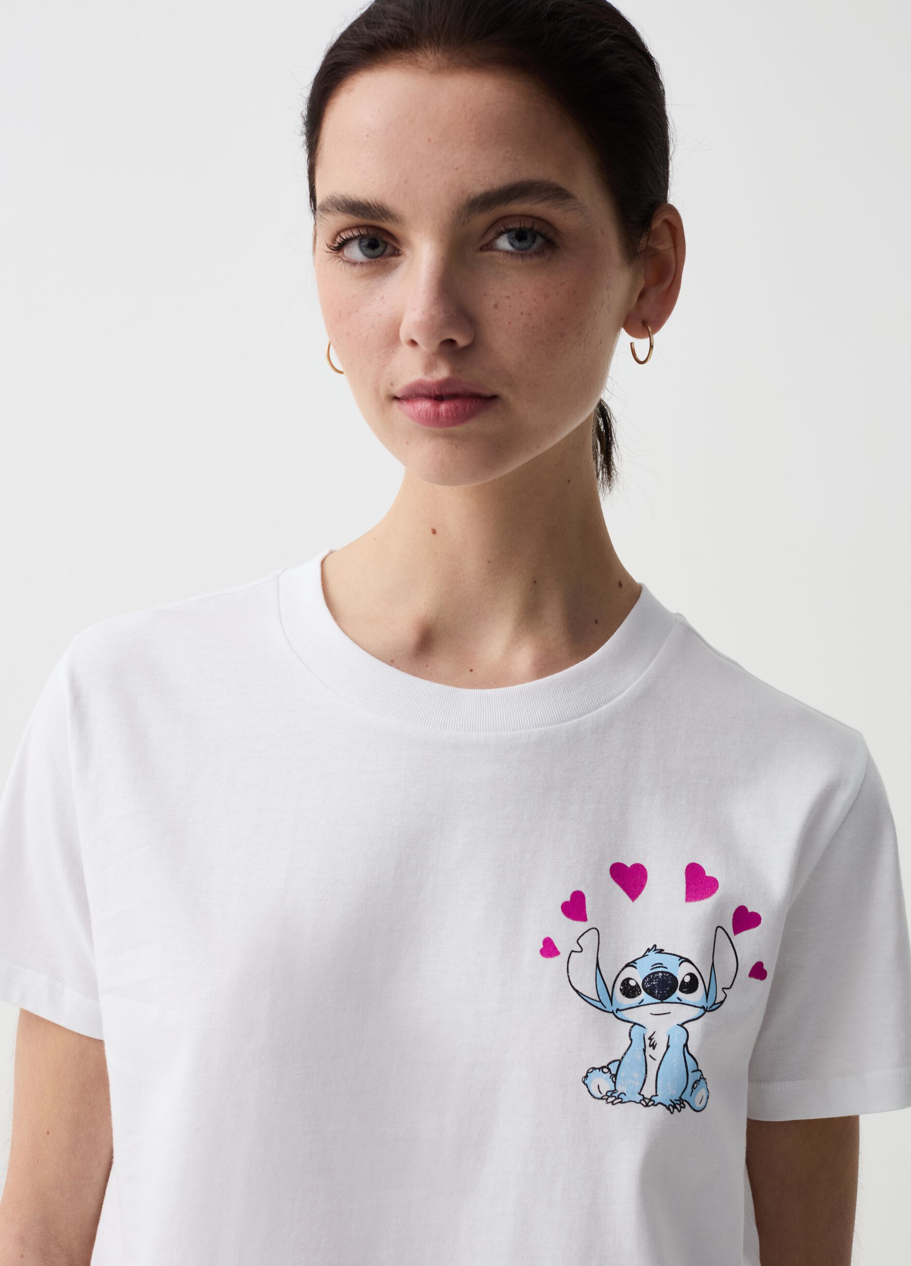 Camiseta con estampado Stitch