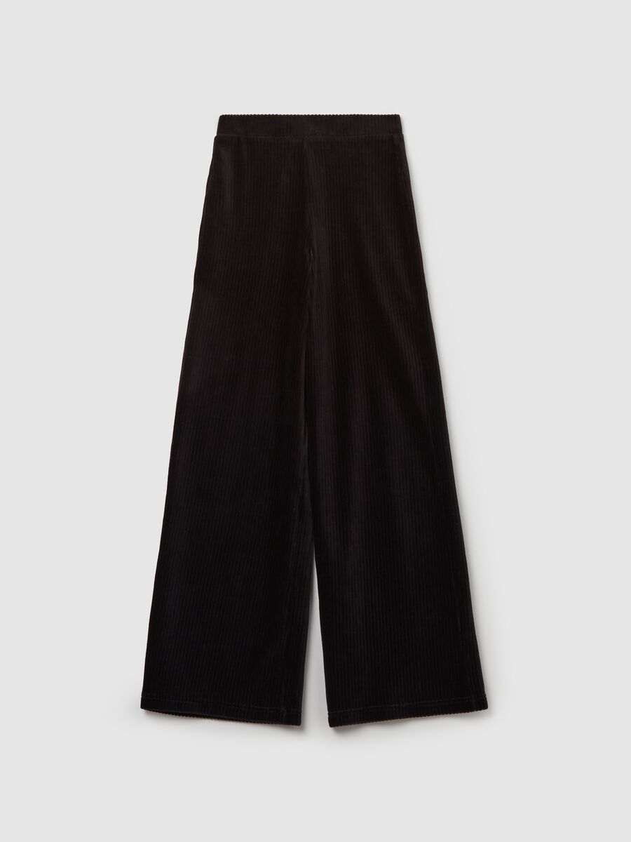 Wide-leg jogger trousers in corduroy_4