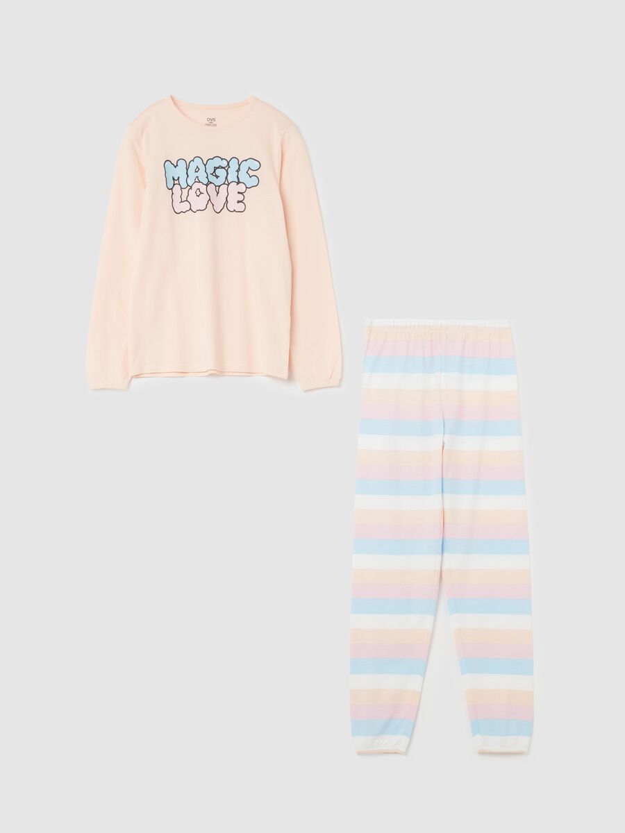 Organic cotton pyjamas with "MAGIC LOVE” print_0