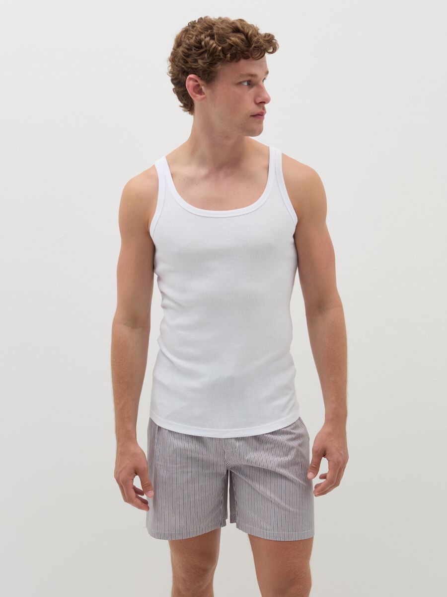 Two-pack ribbed organic cotton racerback vests_0