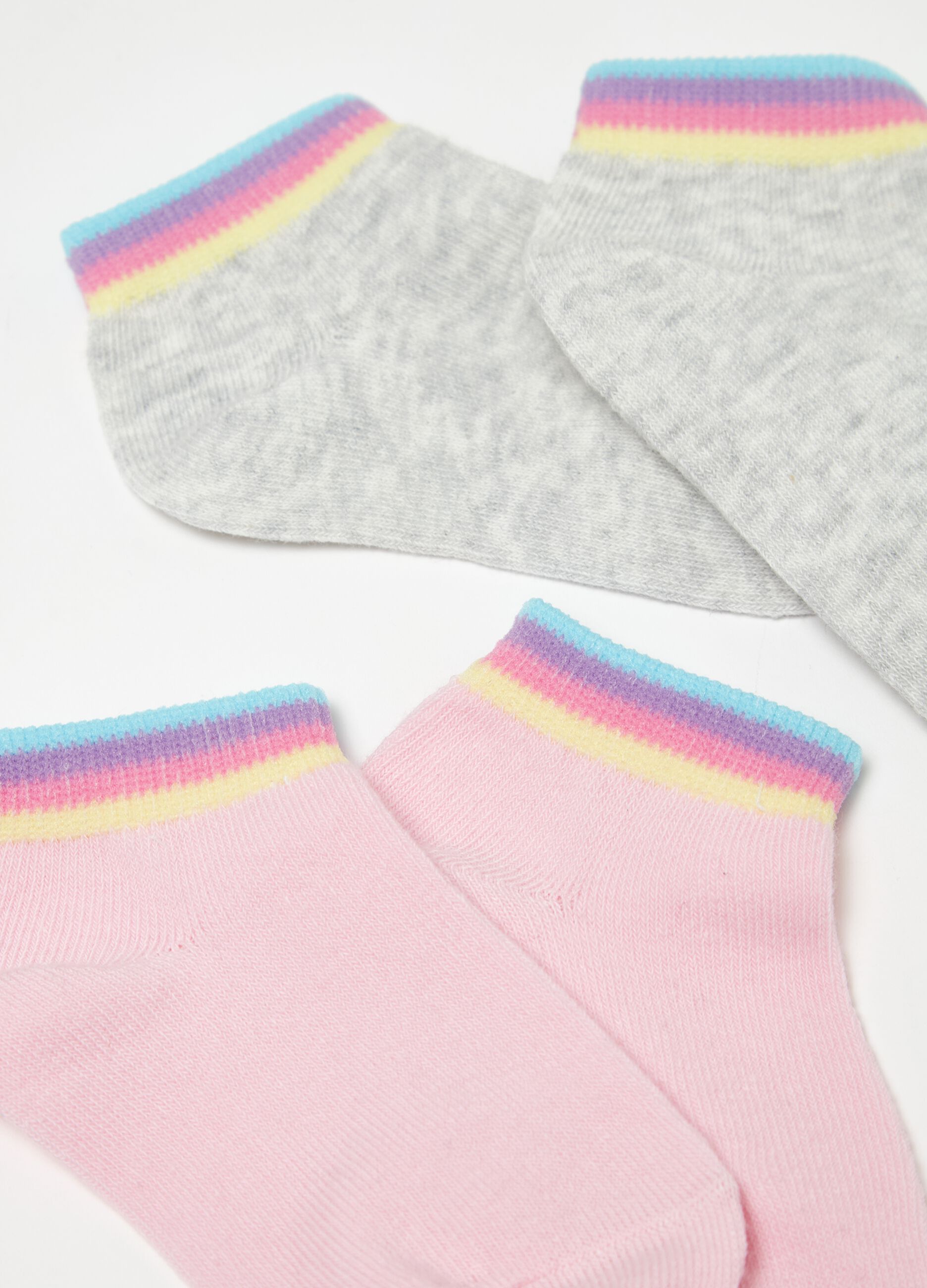 Seven-pair pack short socks in organic cotton