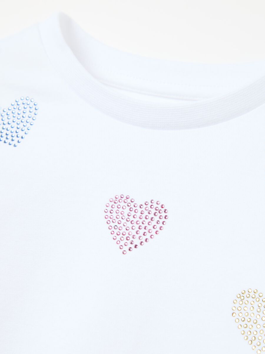 Long-sleeved T-shirt with diamanté hearts_3