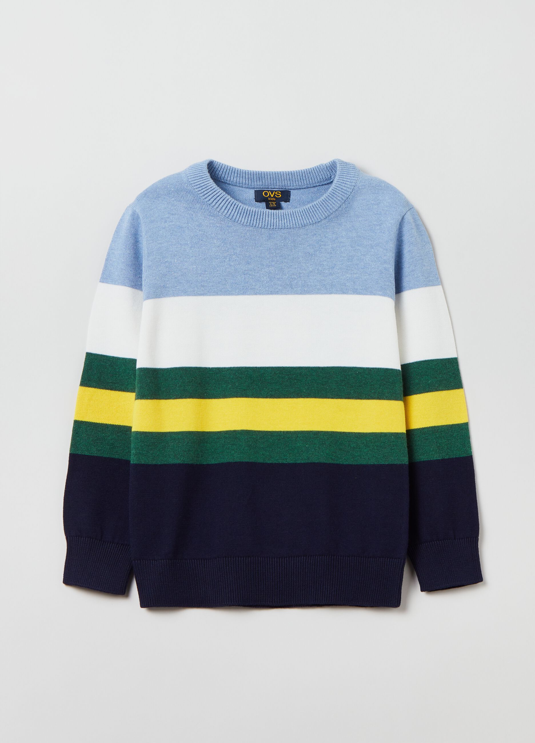 Striped knitted pullover